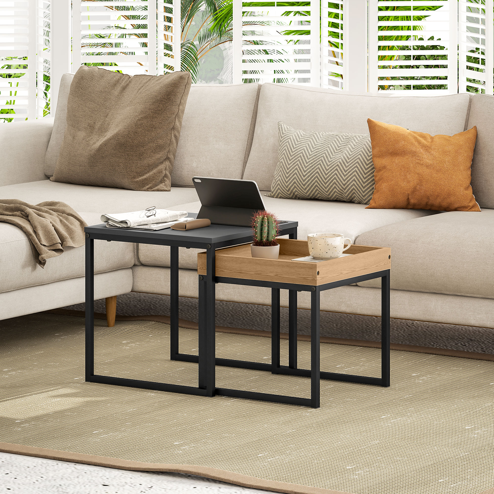 Detalle del tablero efecto madera con bordes altos