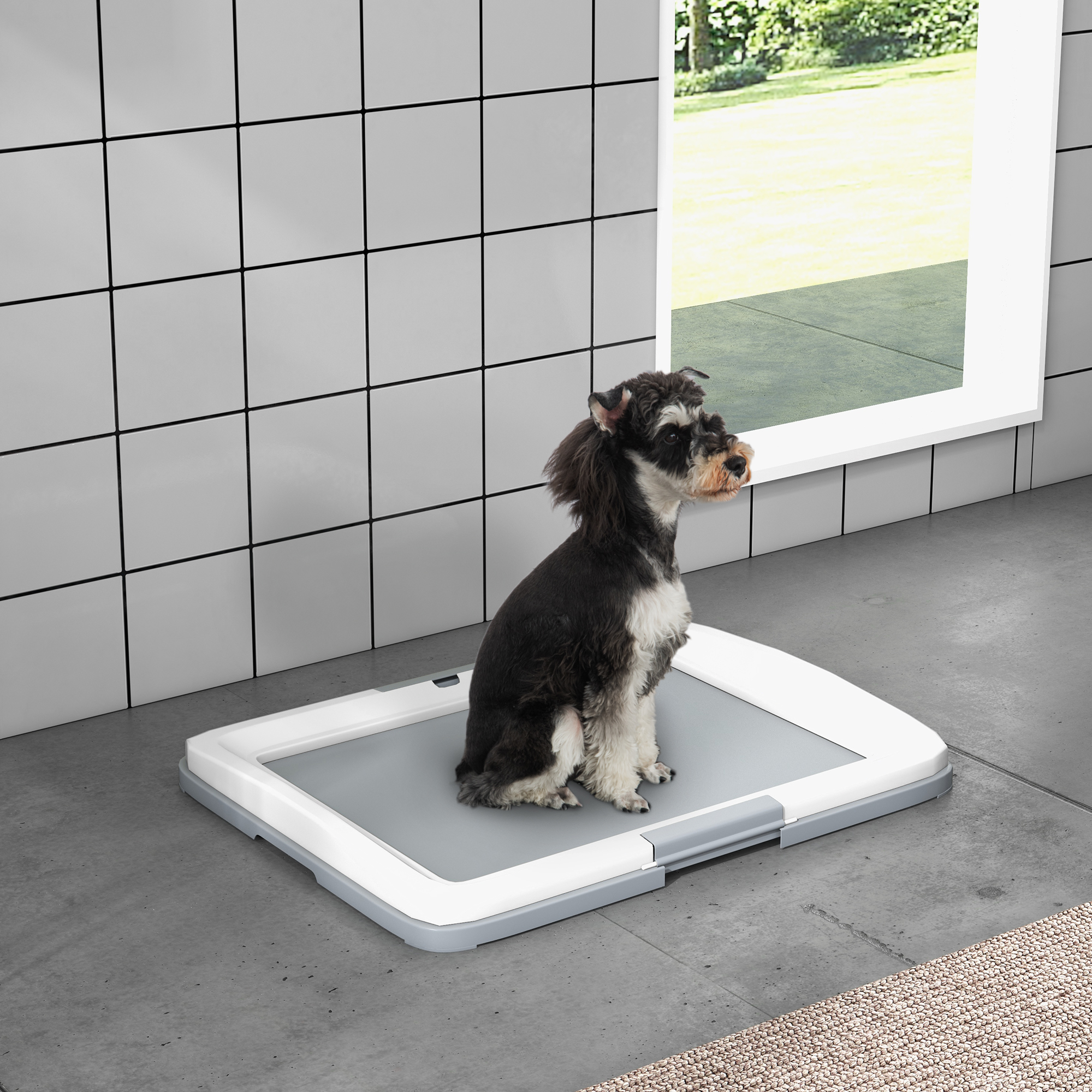 Toilettes pour chiens et chiots avec bac d'entraînement gris_voghion.com