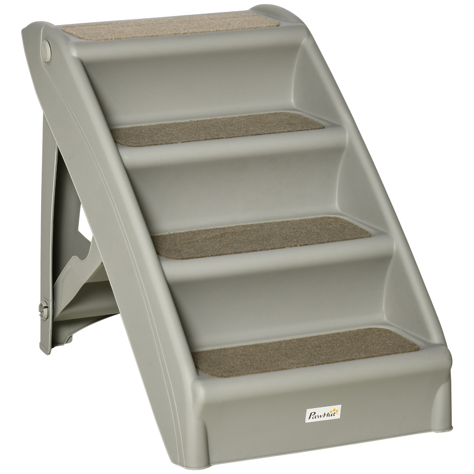 Escalón Para Perros Gatos Portátil Con Alfombras Antideslizantes Para Cama Sofá Carga 20 Kg 62x38x49,5 Cm Gris_voghion.com