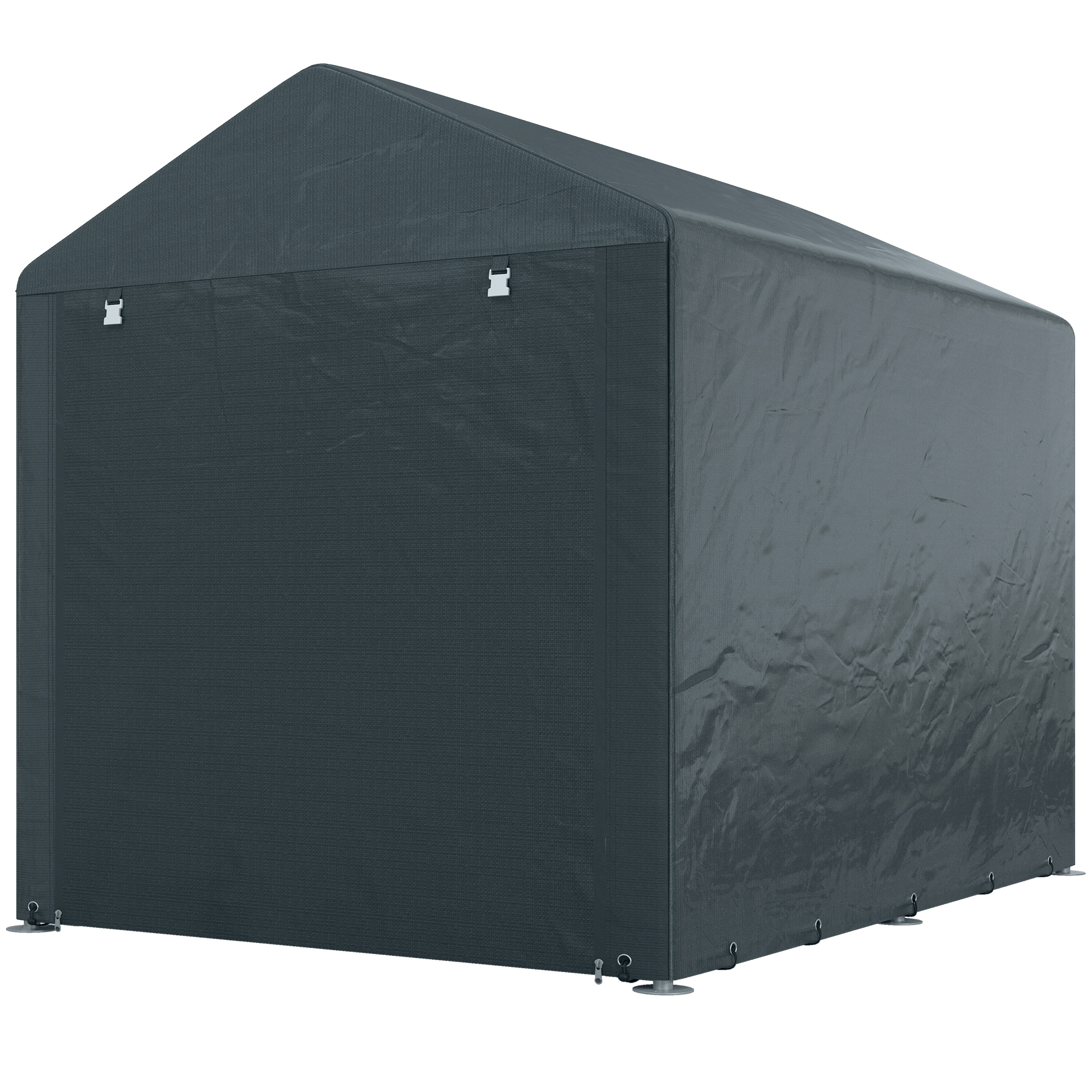 Tente de rangement extérieure Irovami gris foncé 2,2 x 1,6 m vue générale