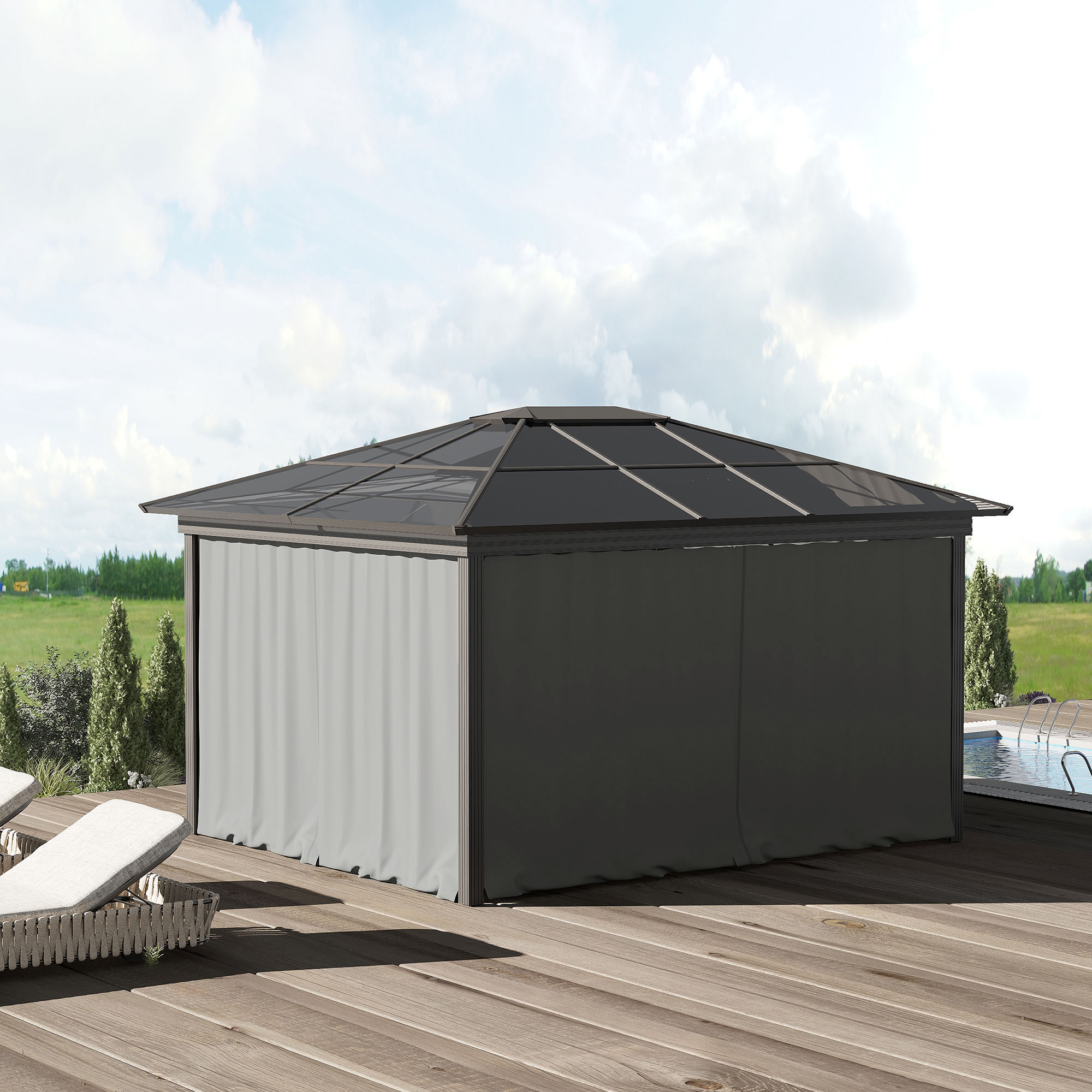 Pareti laterali gazebo installate – esempio giardino