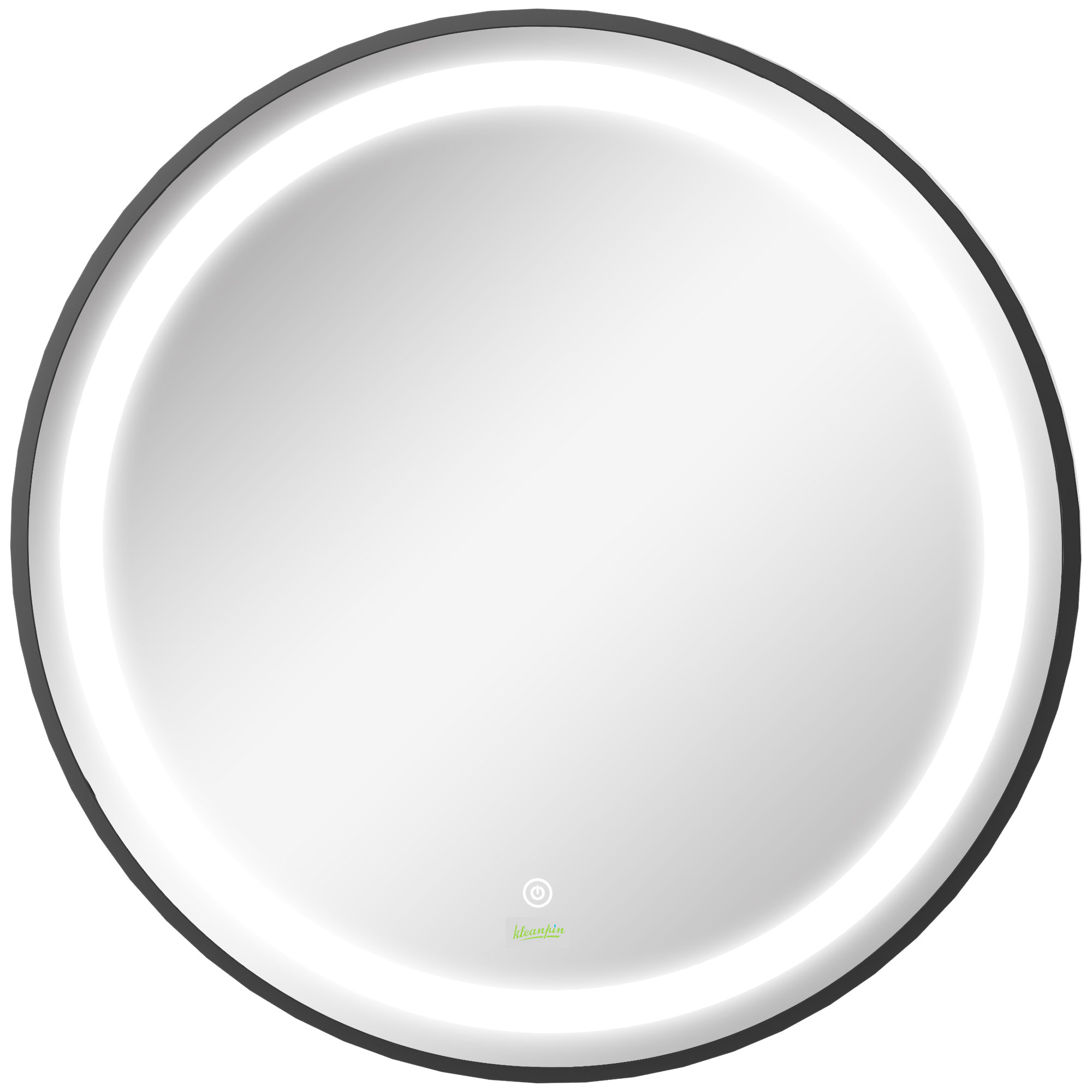 Round LED Bathroom Mirror, Dimmable Lighted Wall-Mounted Mirror With 3 Temperature Colours, Memory Function, Hardwired_voghion.com