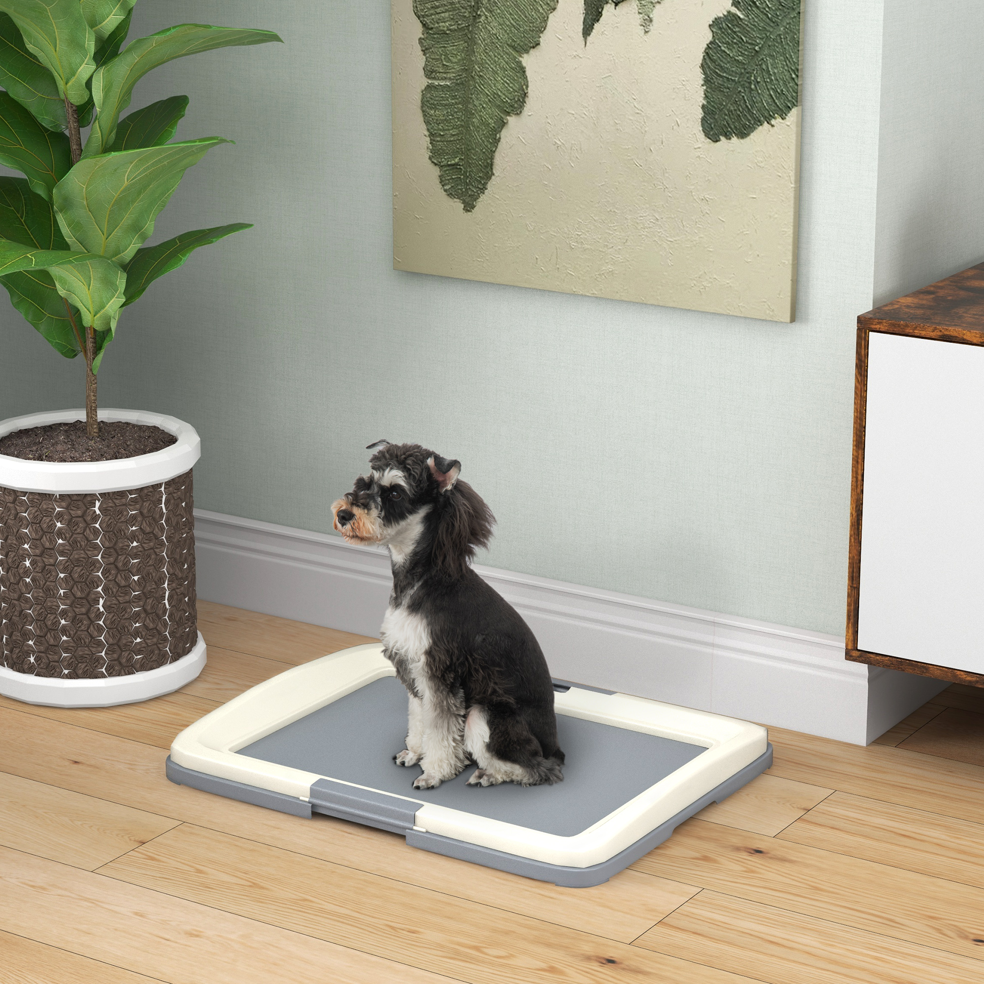 Toilettes pour chiens et chiots avec bac d'entraînement gris_voghion.com
