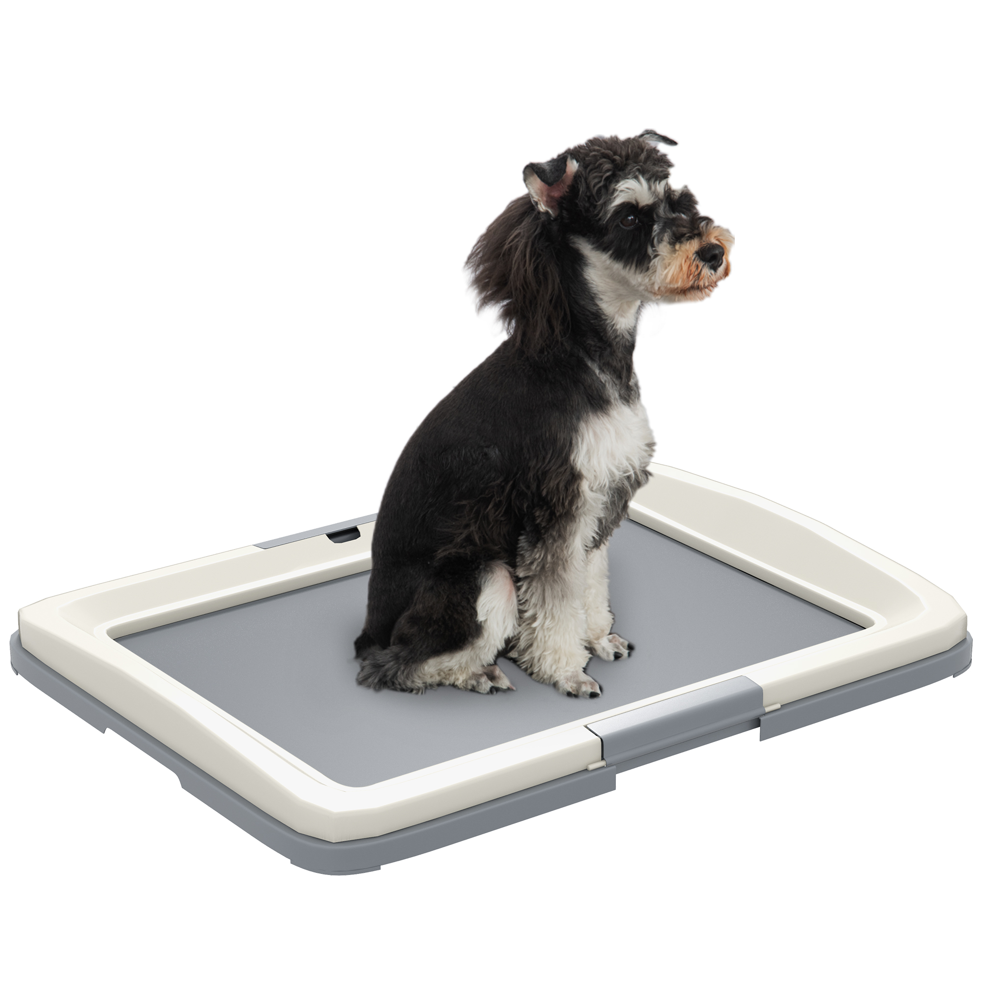 Inodoro Para Perros Con Bandeja Para Entrenamiento De Cachorros En Extérieur Et Intérieur 63x48,5x6 Cm Gris_voghion.com