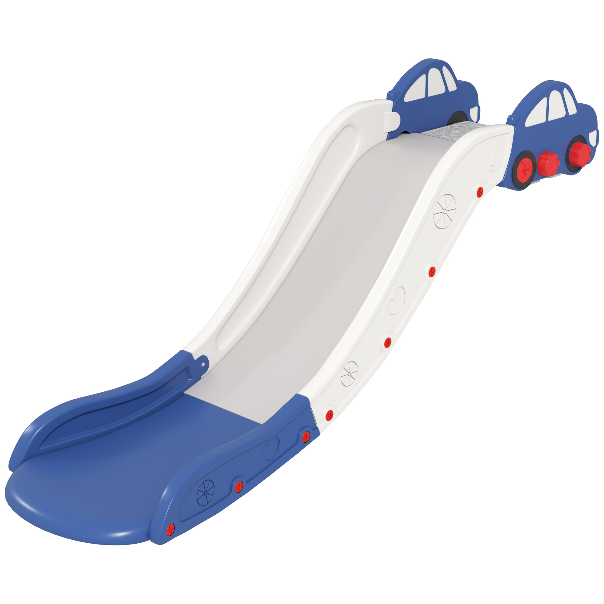 Extra Length Toddler Slide for Bed, Sofa, Easy to Assemble, Blue