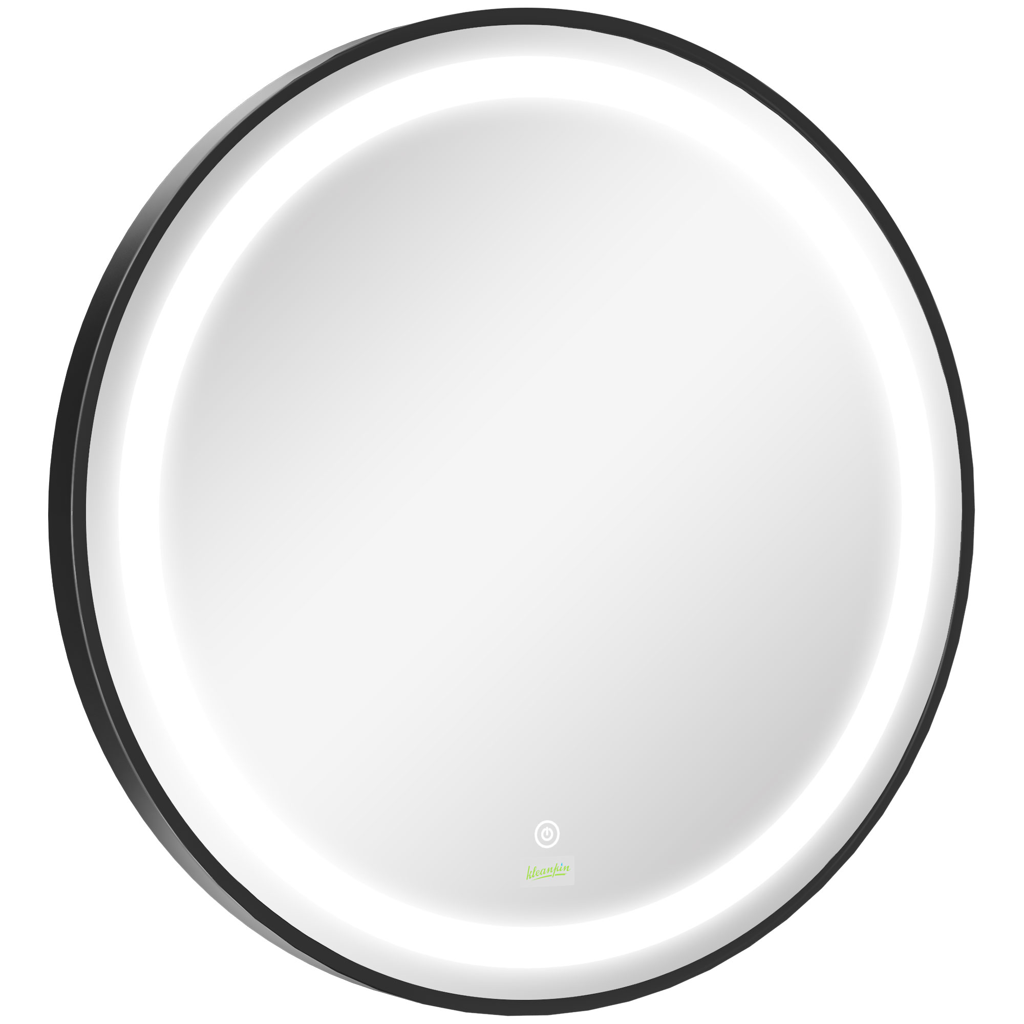 Round LED Bathroom Mirror, Dimmable Lighted Wall-Mounted Mirror With 3 Temperature Colours, Memory Function, Hardwired_voghion.com