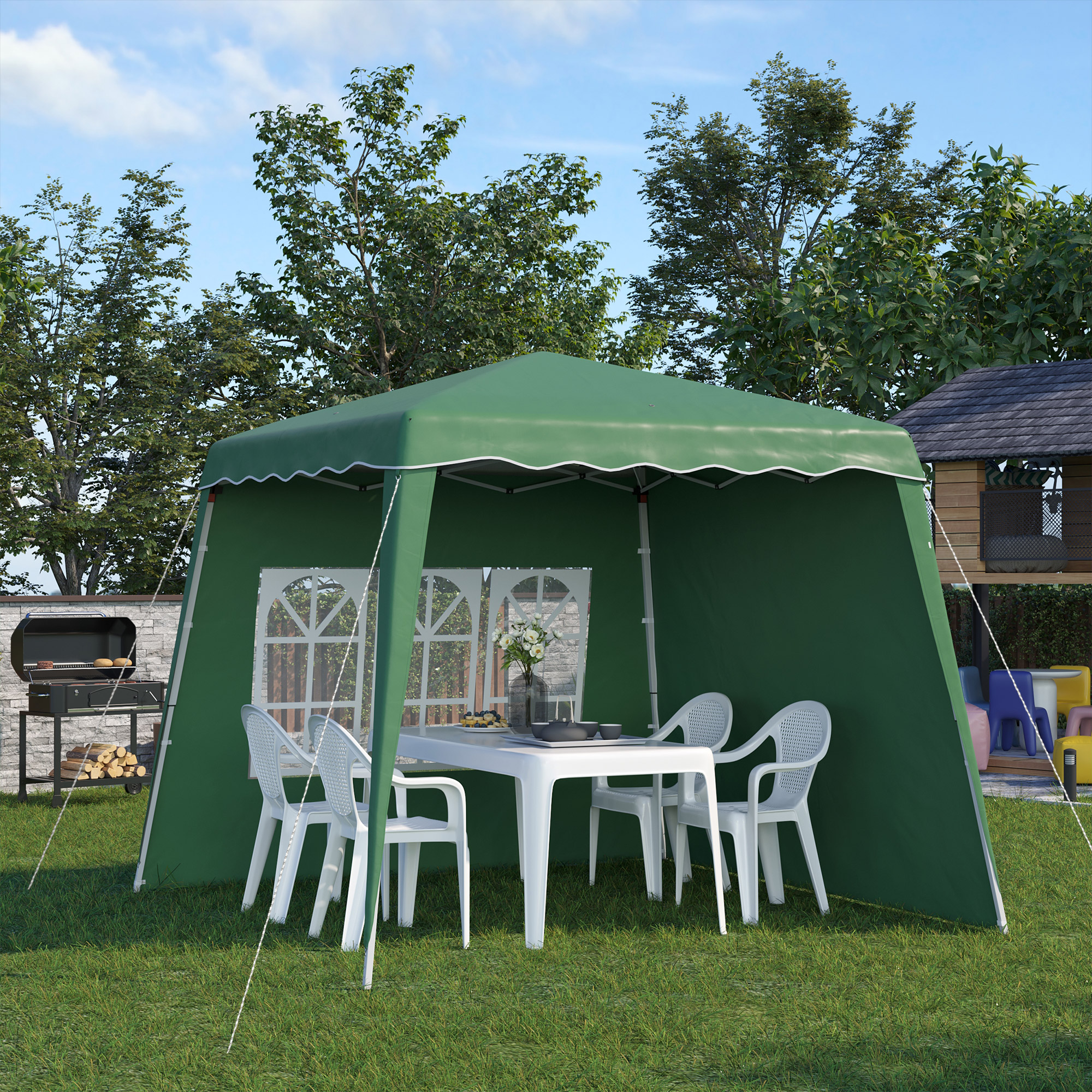 Altura ajustable 242-250 cm cenador metálico