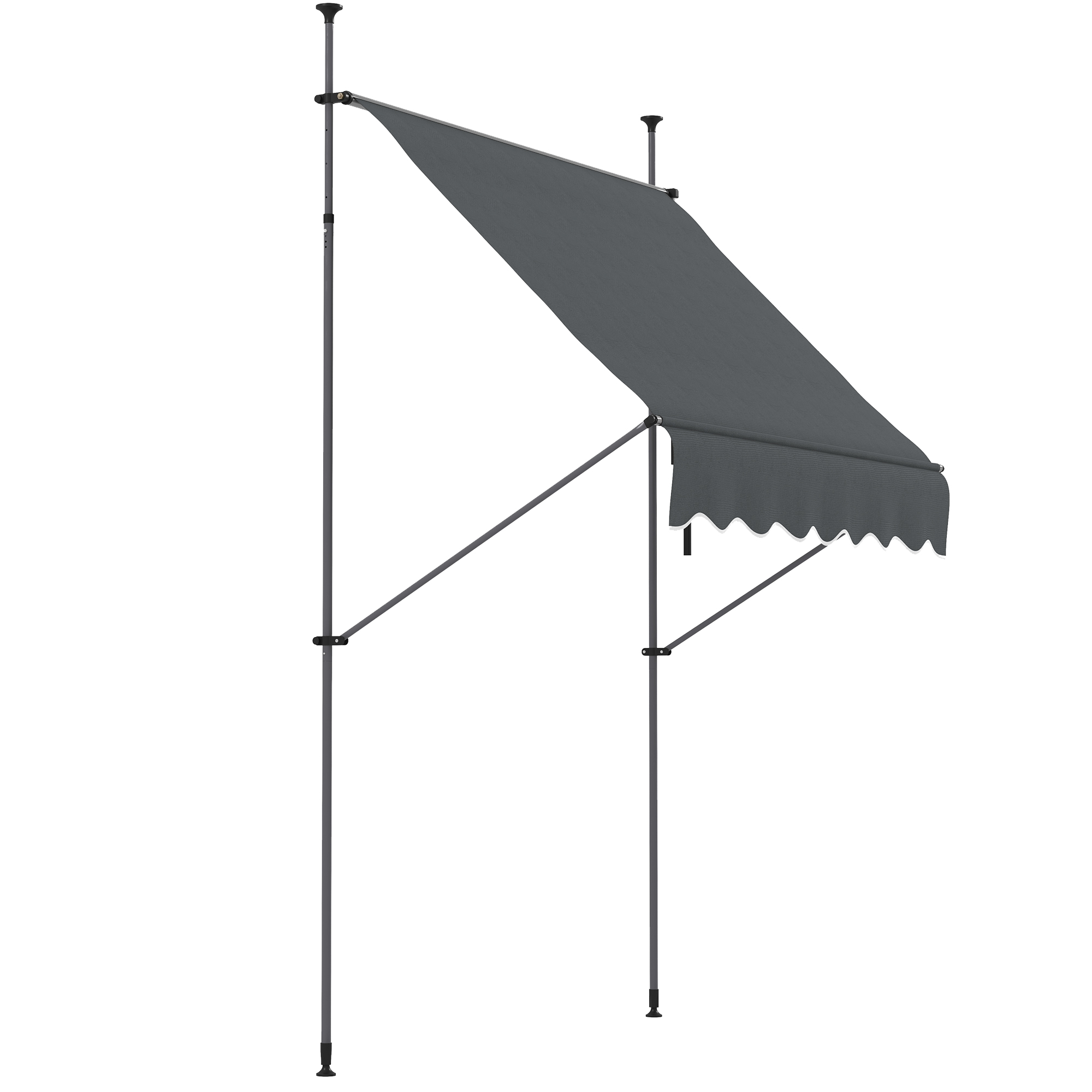 Toldo retráctil manual Irovami 2x1,2 m gris