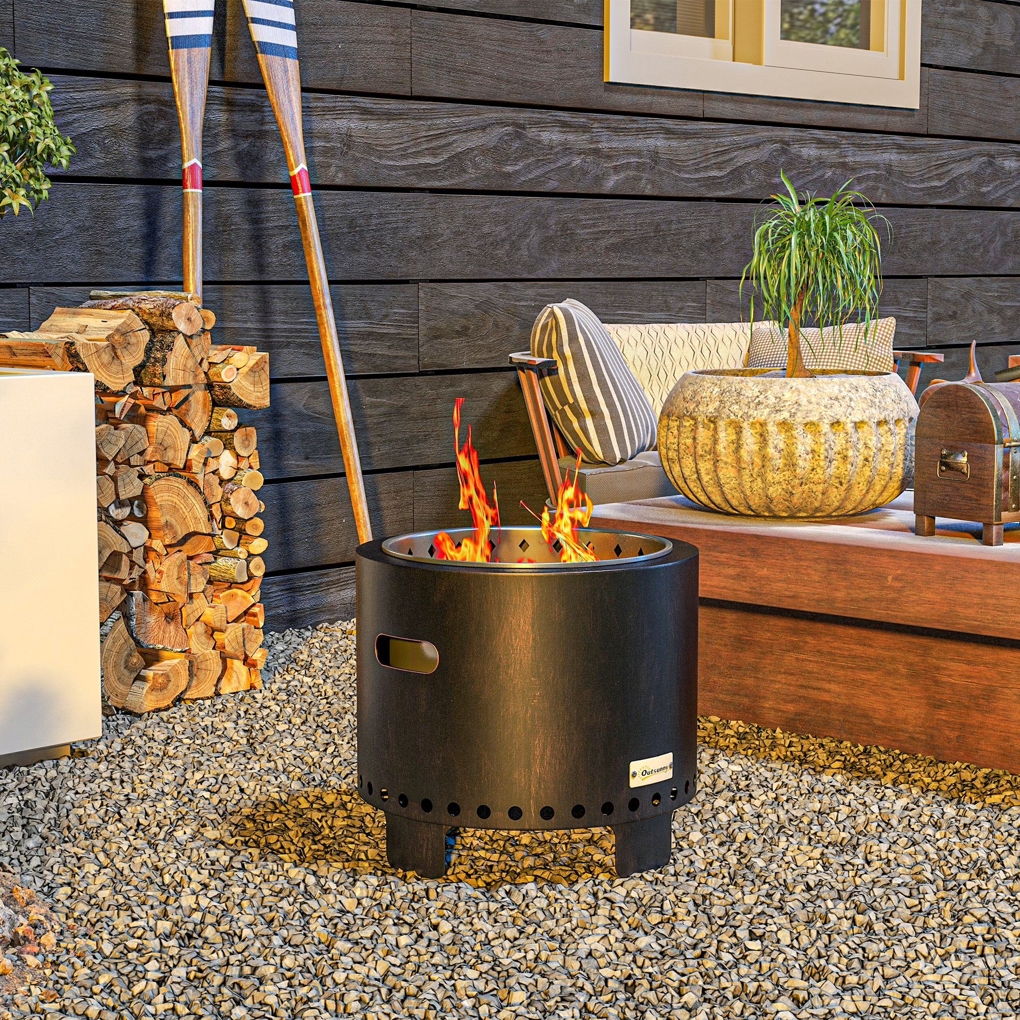 braciere utilizzo giardino serate fredde