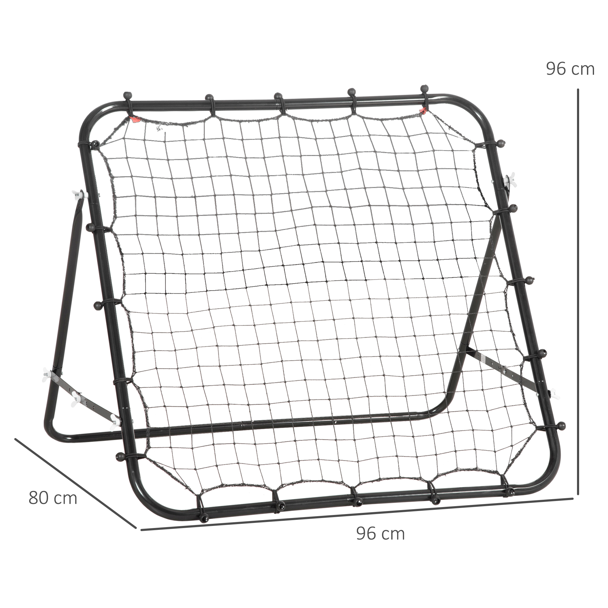 Red De Rebote Reboteador De Metal Con Ángulo Ajustable Para Entrenamiento De Deportes 96x80x96 Cm_ecoleips.com