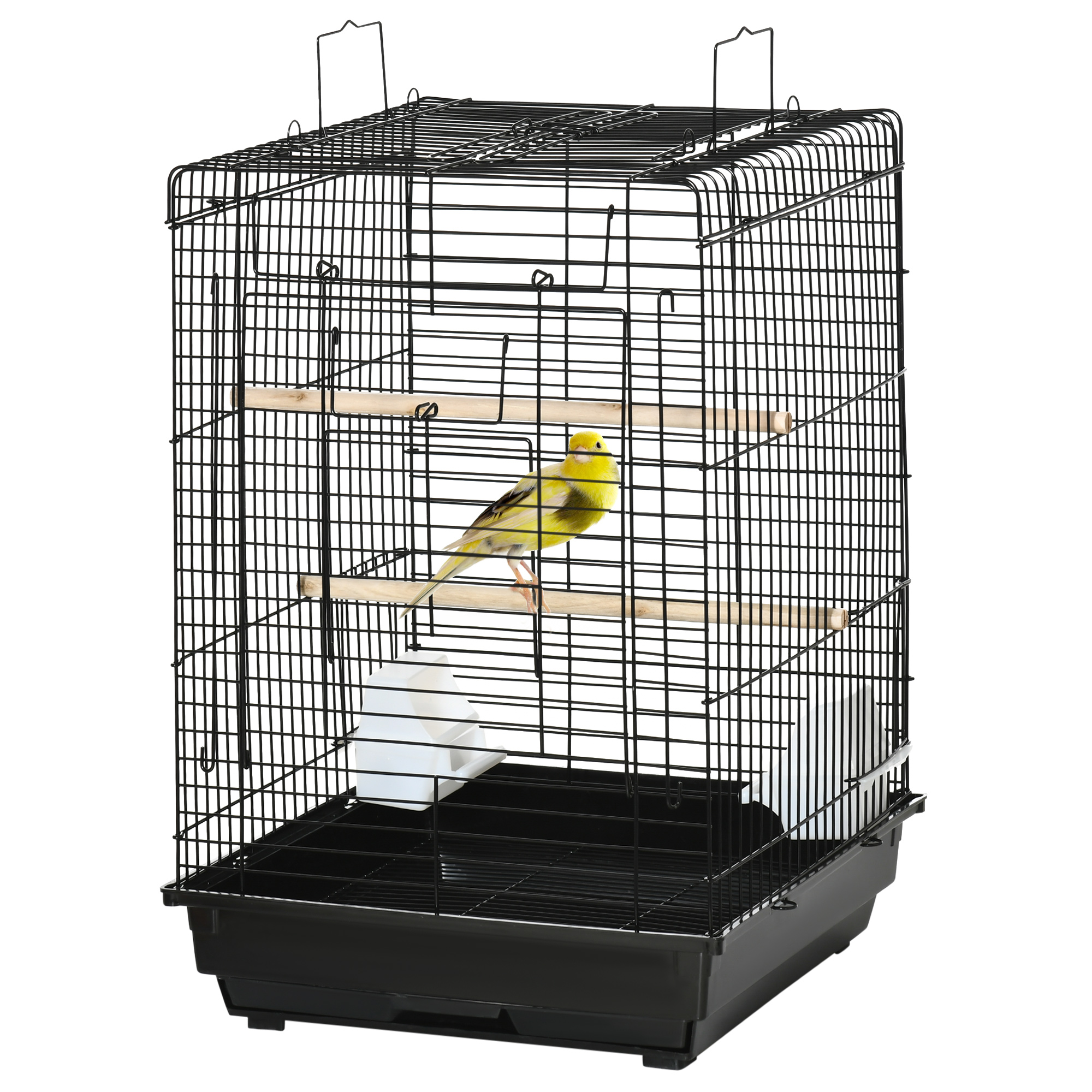 Bird Cage With Open Roof And Removable Tray For Birds_voghion.com