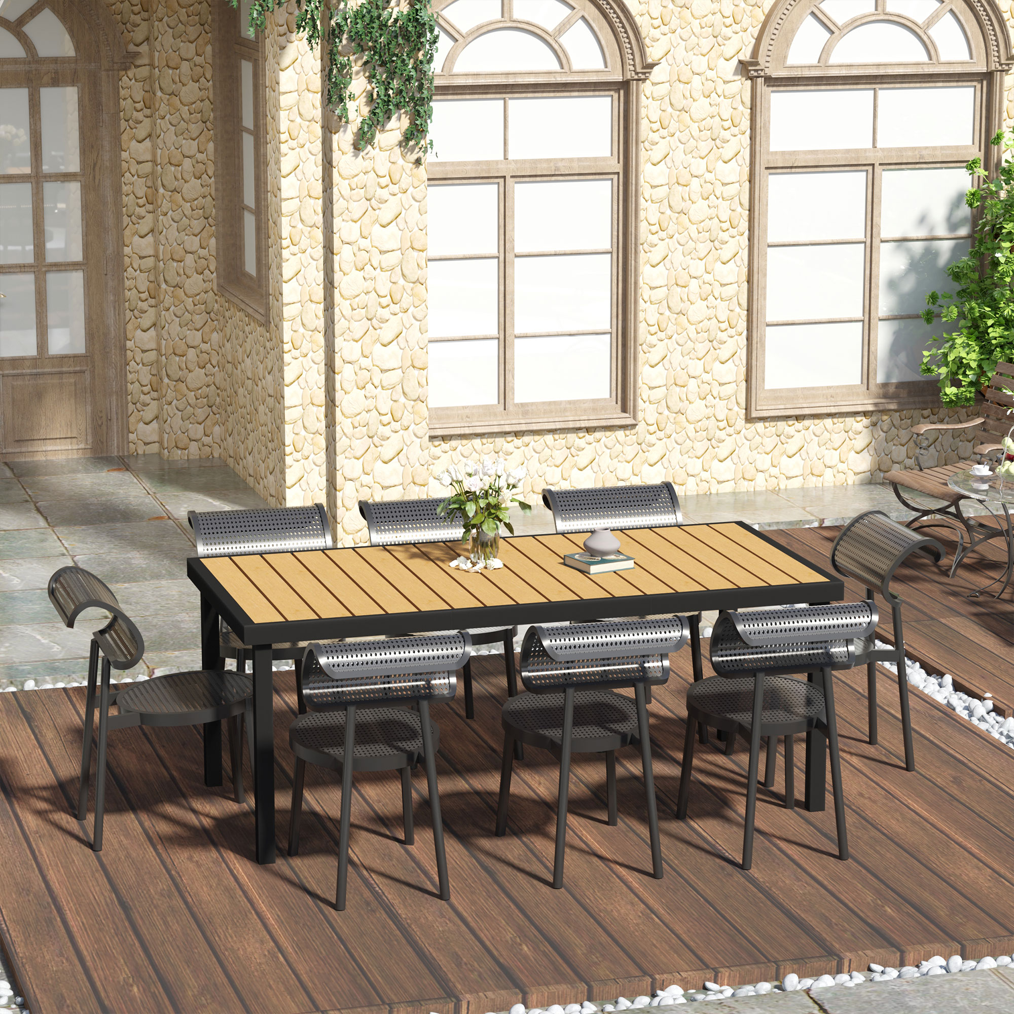 dimensiones de la mesa de comedor exterior