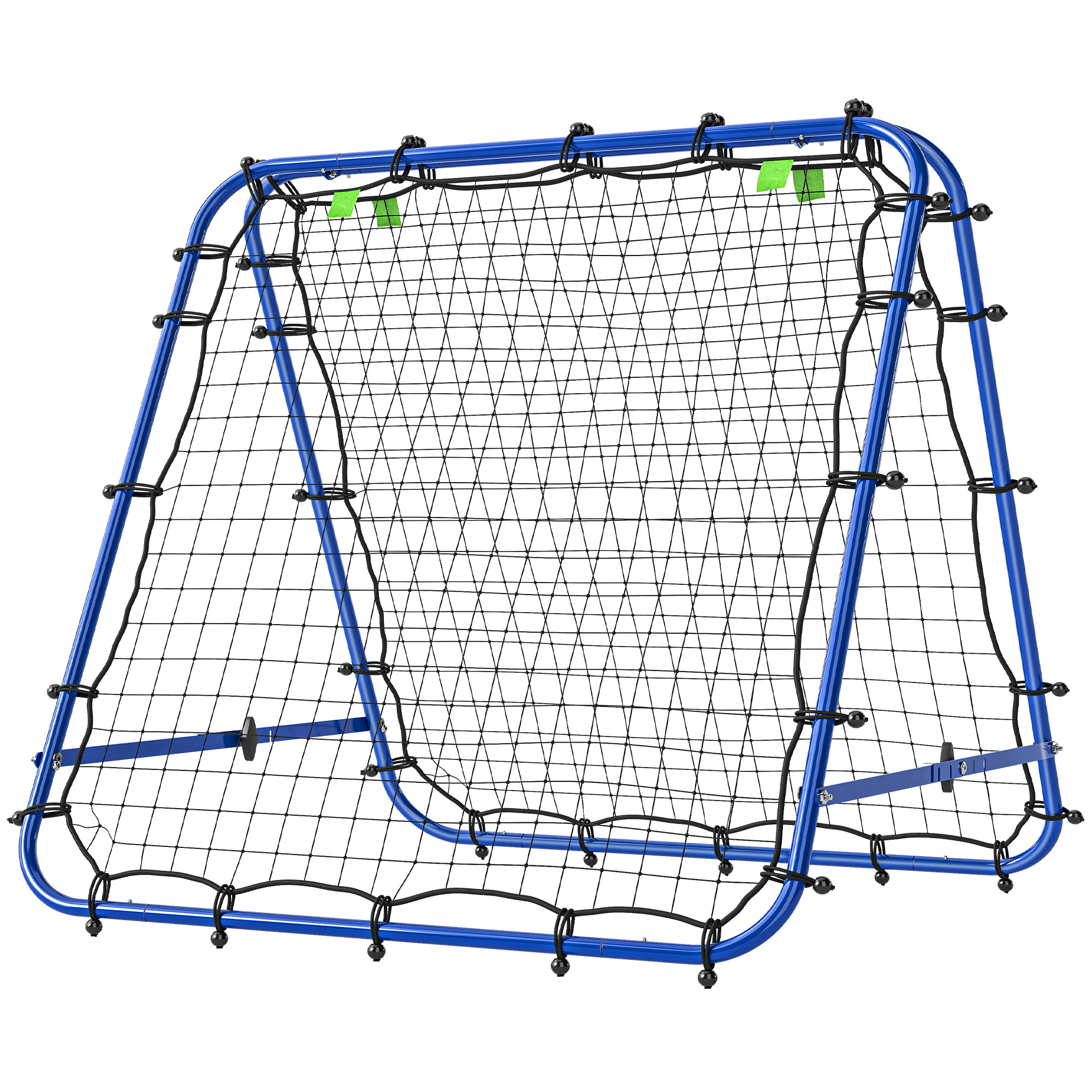 Double Sided Football Rebounder Net, Football Rebound Goal With Five Adjustable Angles, Blue_voghion.com