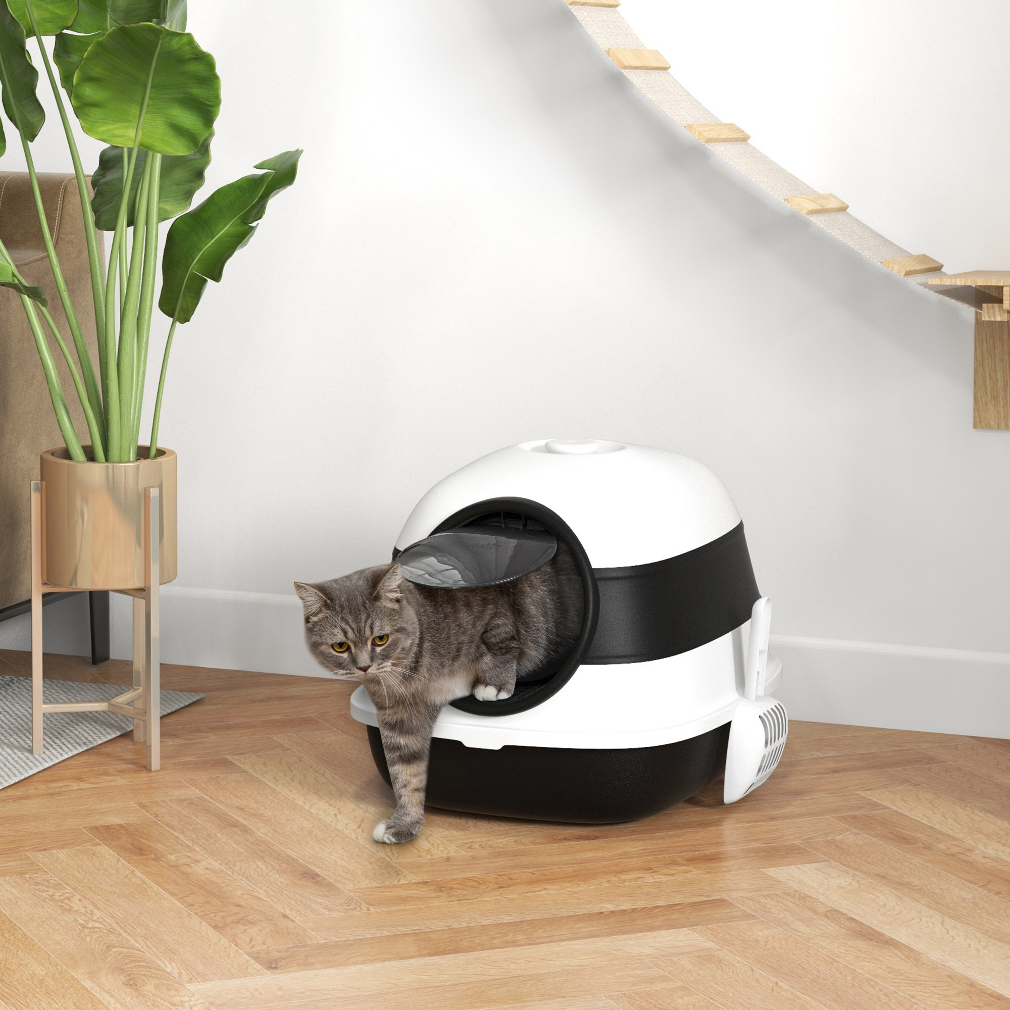 Lettiera chiusa per gatti Irovami - coperchio apribile