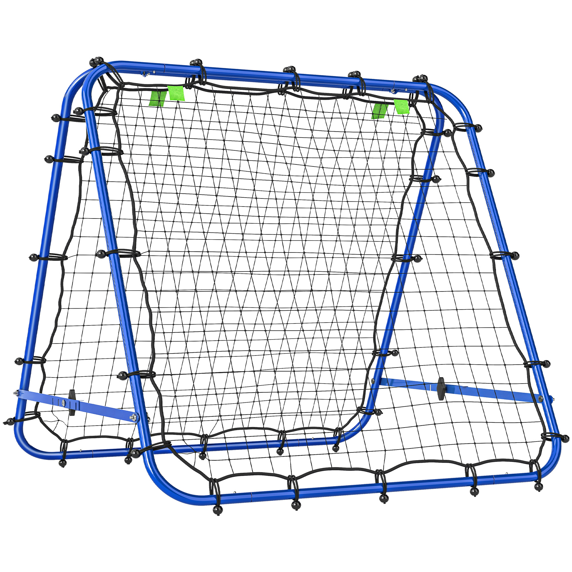Double Sided Football Rebounder Net, Football Rebound Goal With Five Adjustable Angles, Blue_voghion.com