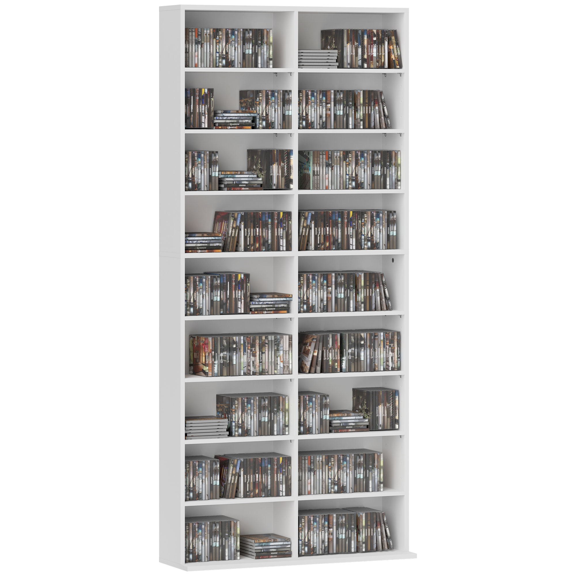 640 CD Storage Tower - White_voghion.com