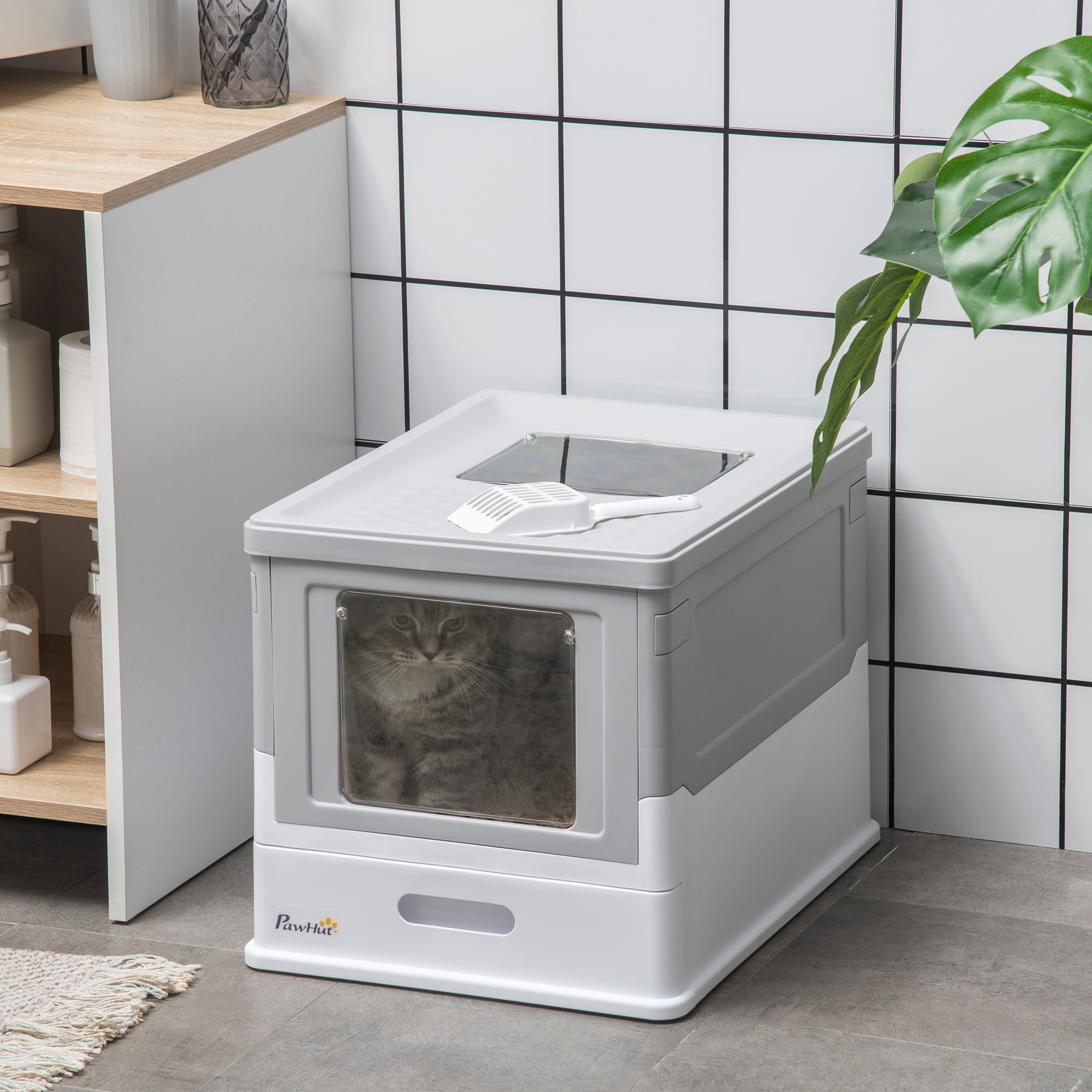 Geschlossene Katzentoilette Mit Fronteinstieg Und Topeinstieg_voghion.com