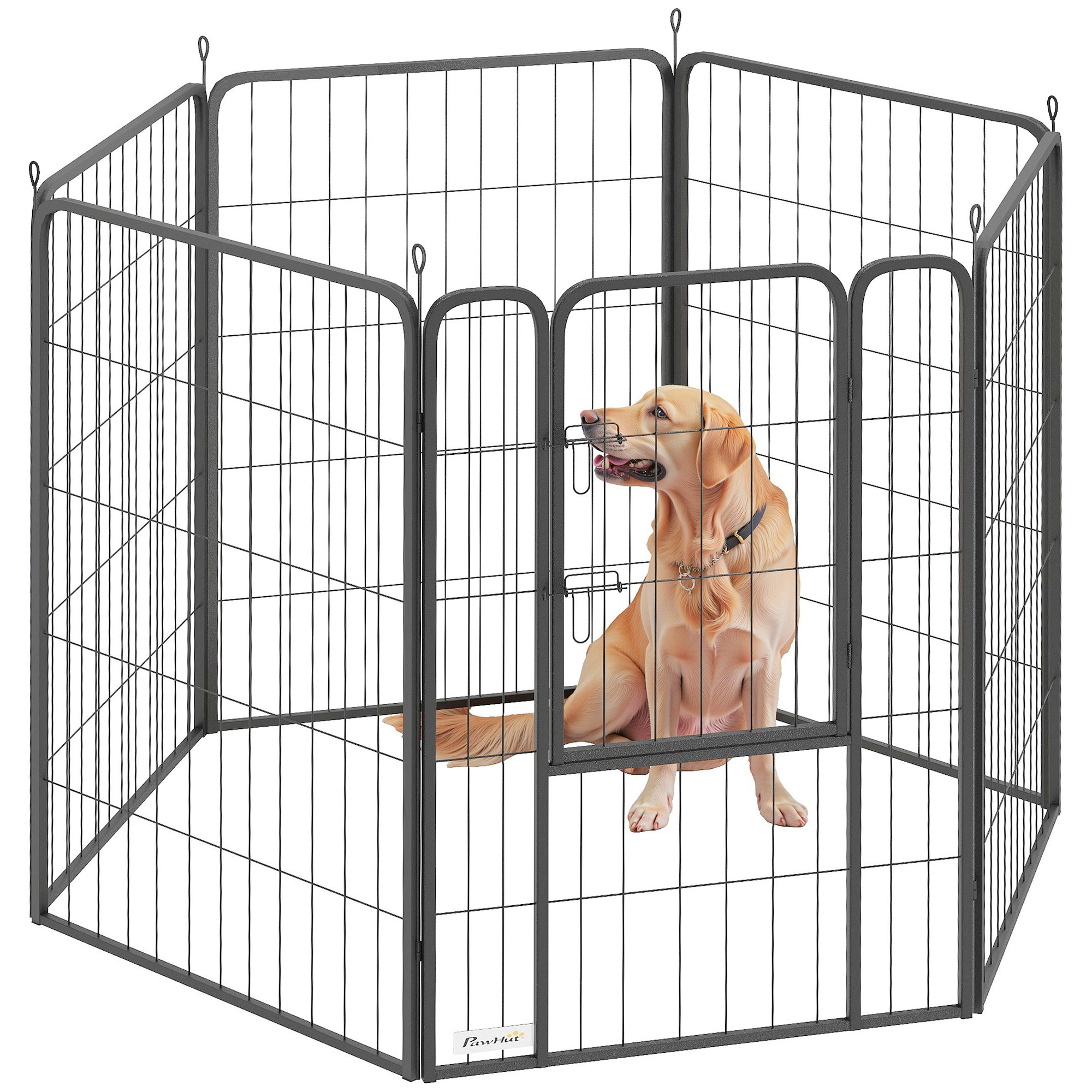 valla grande de acero configurable para perros
