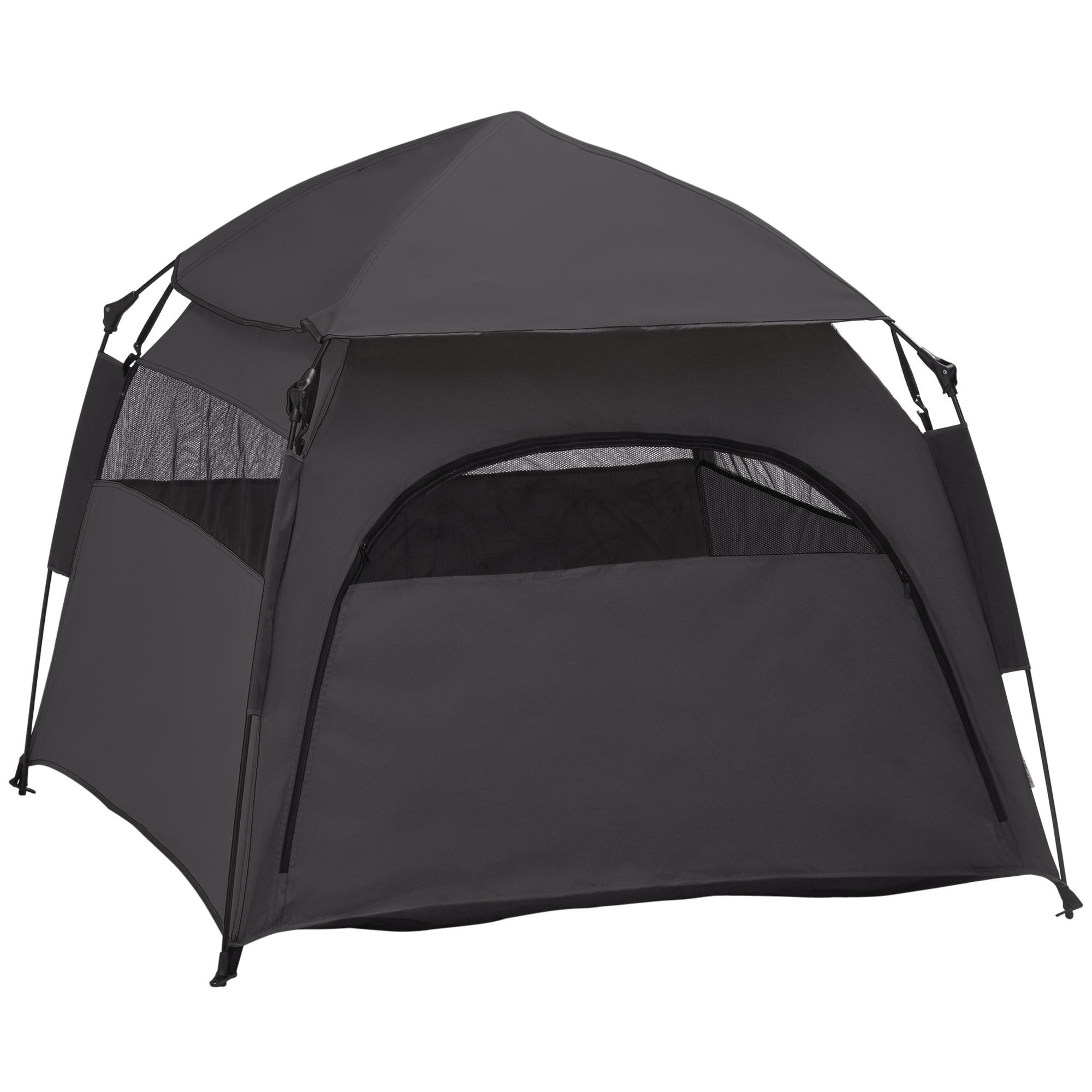 Pop Up Dog Tent for Extra Large and Large Dogs with Carry Bag, for Beach, Backyard, Home, Dark Gray