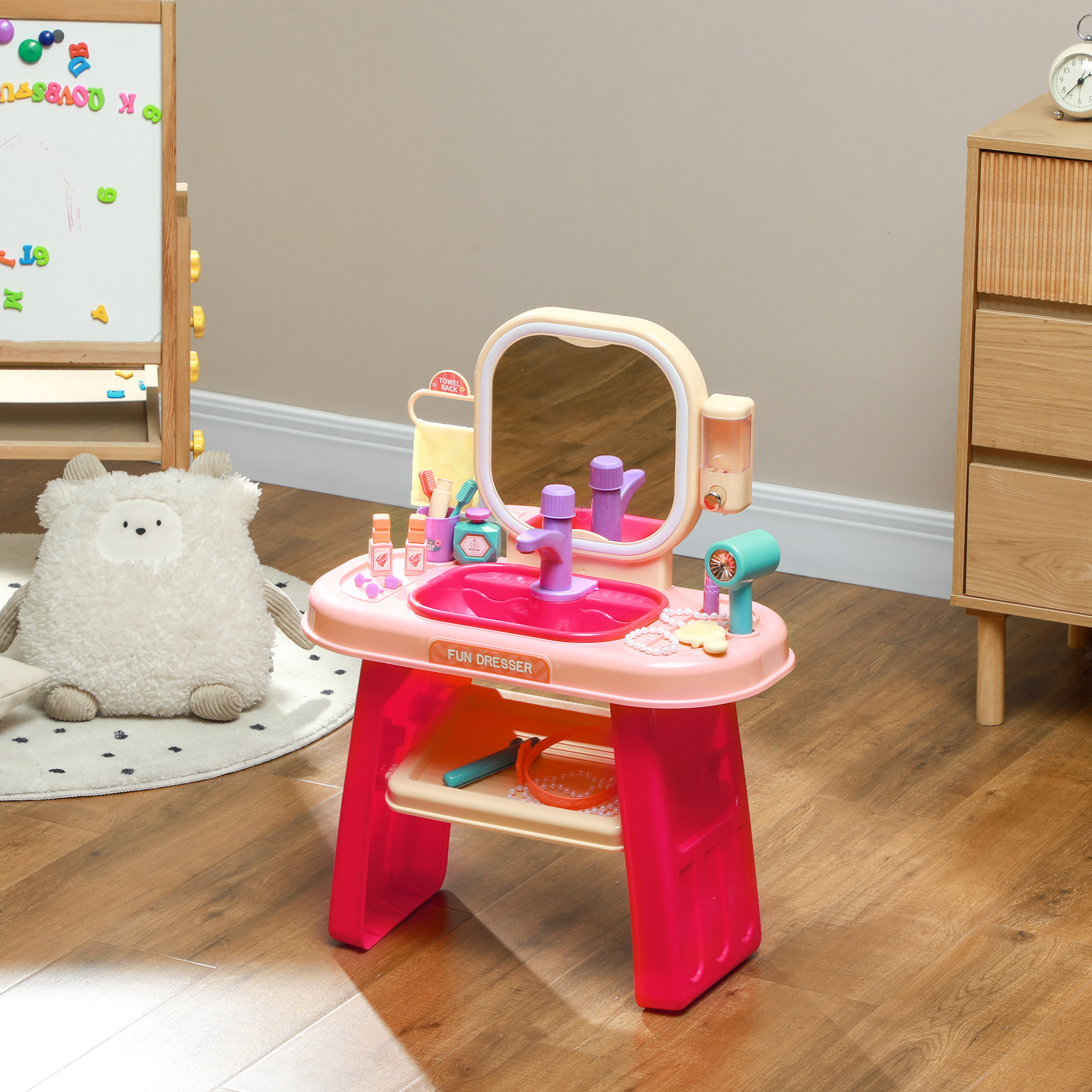 Miroir LED et robinet musical