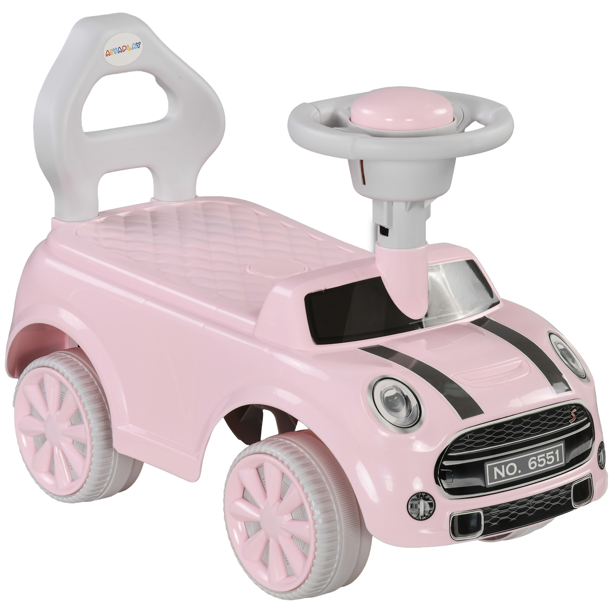 Foot to Floor Toddler Ride on Toy, Sliding Car w/ Horn, No Tip Anti-Over-Backwards System for 18-36 Months, Pink