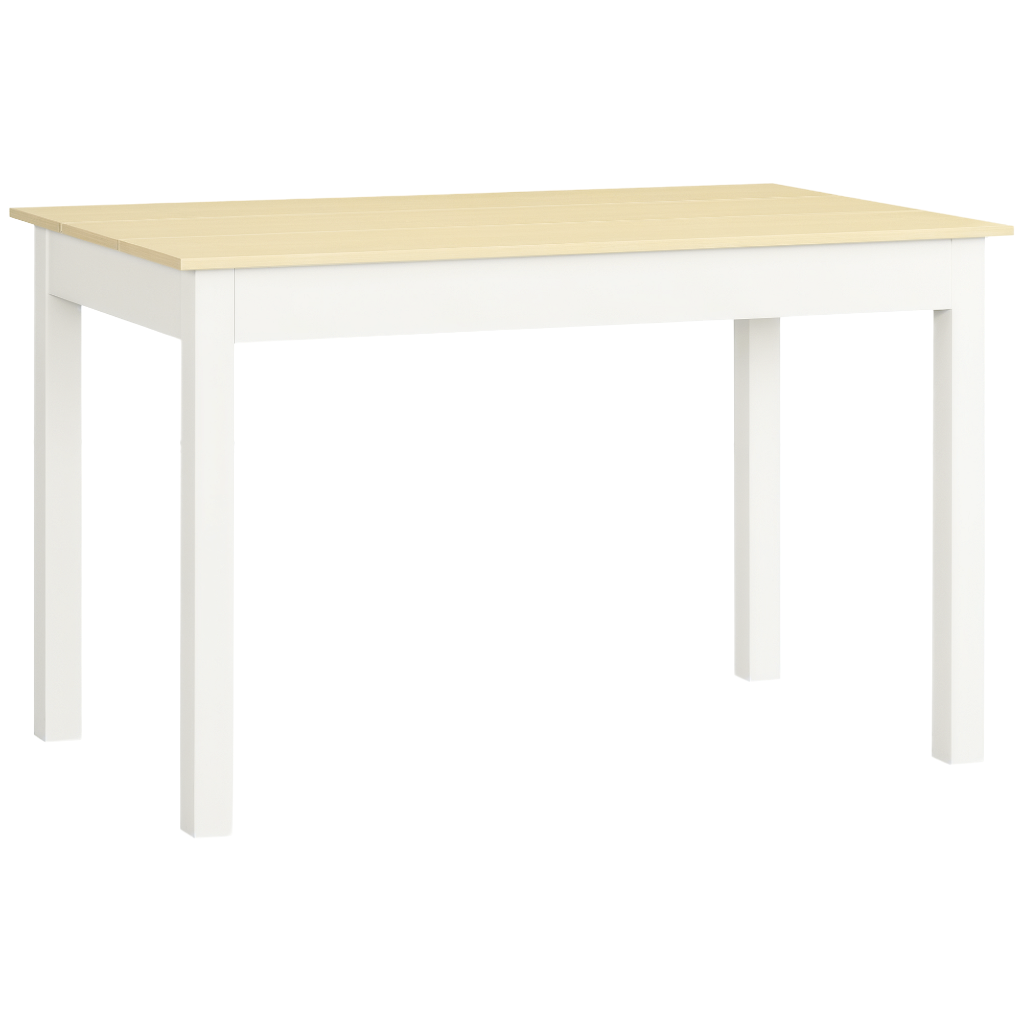 Mesa Para 4-6 Personas Para Comedor Cocina Salon De Melamina De Madera De Estilo Moderno 119x70x75 Cm Roble Y Blanco_voghion.com