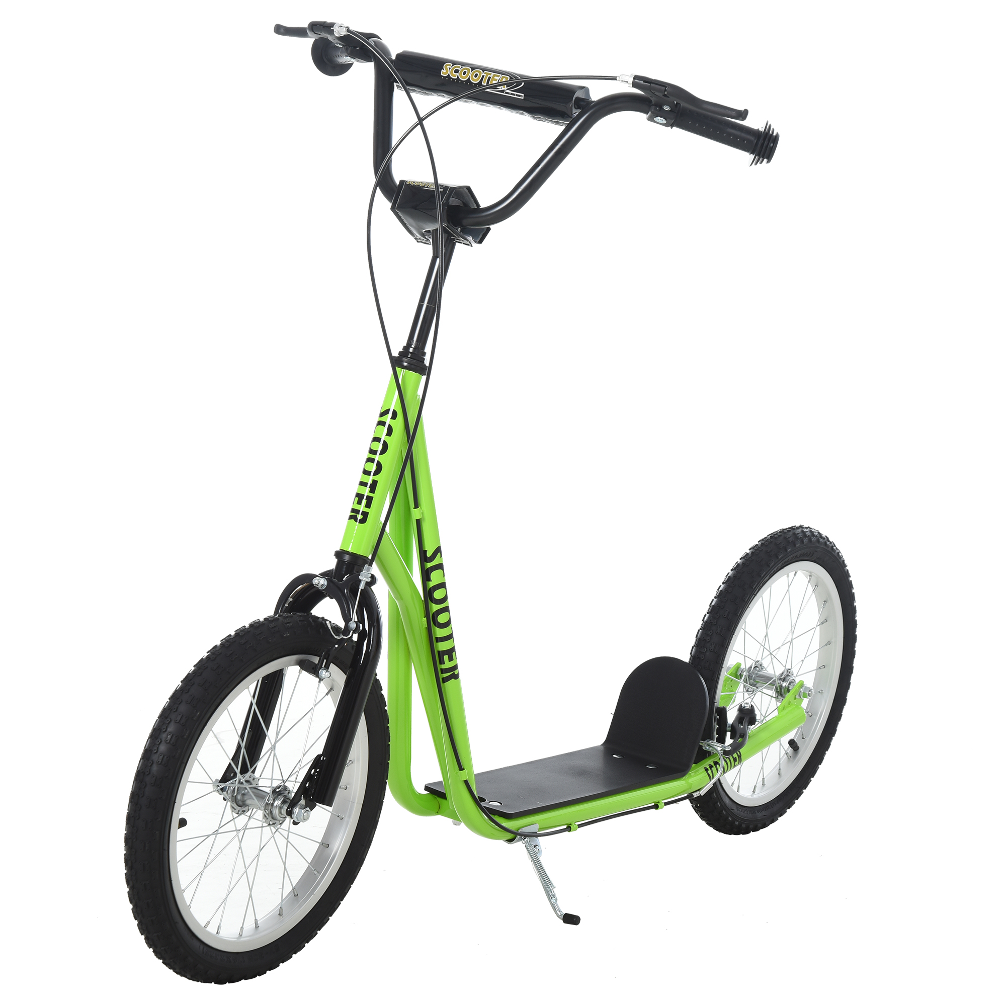 Youth Scooter Kick Scooter for Kids 5+ with Adjustable Handlebar Front and Rear Dual Brakes, Light Green