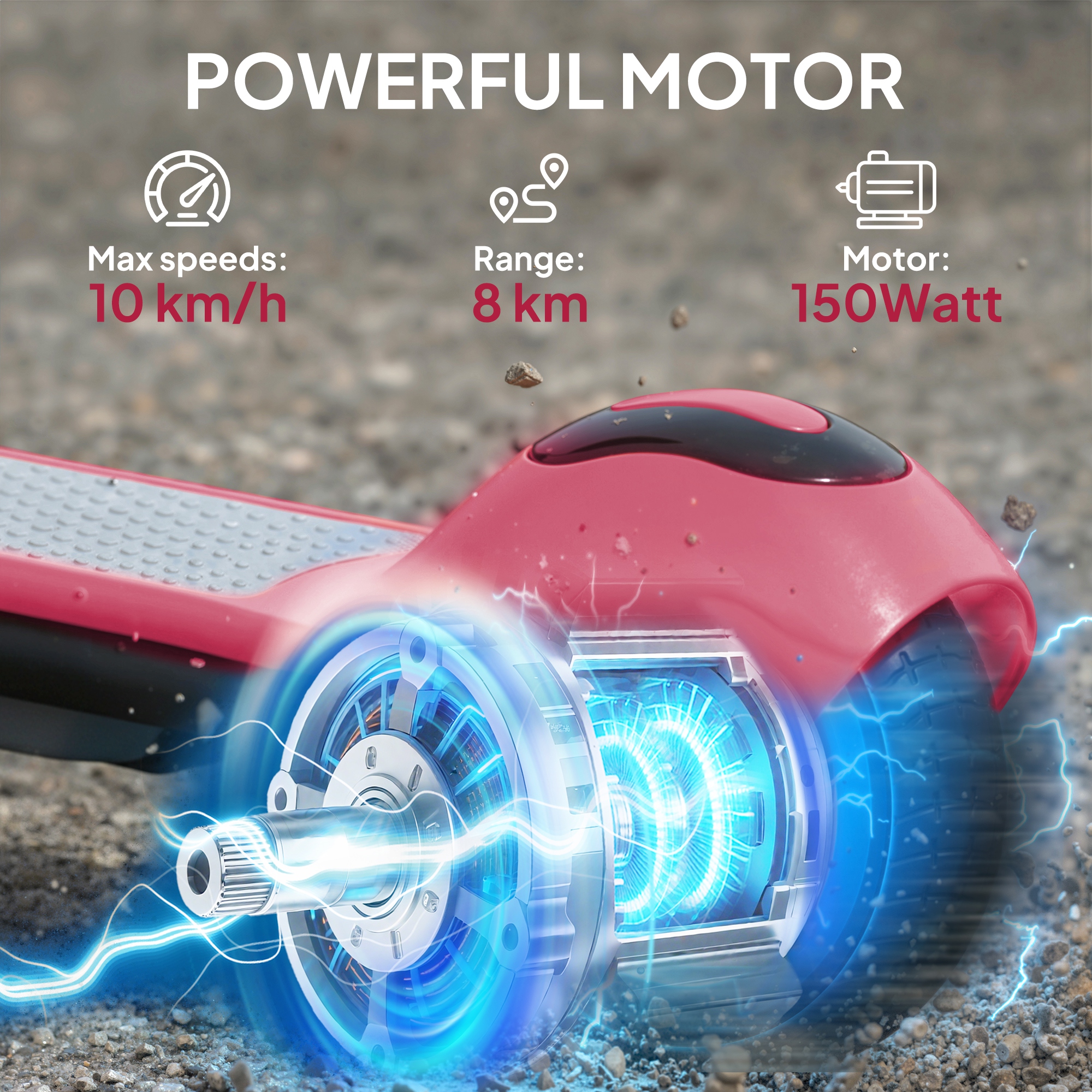 Electric Scooter For Kids, With LED Display, Pink_voghion.com