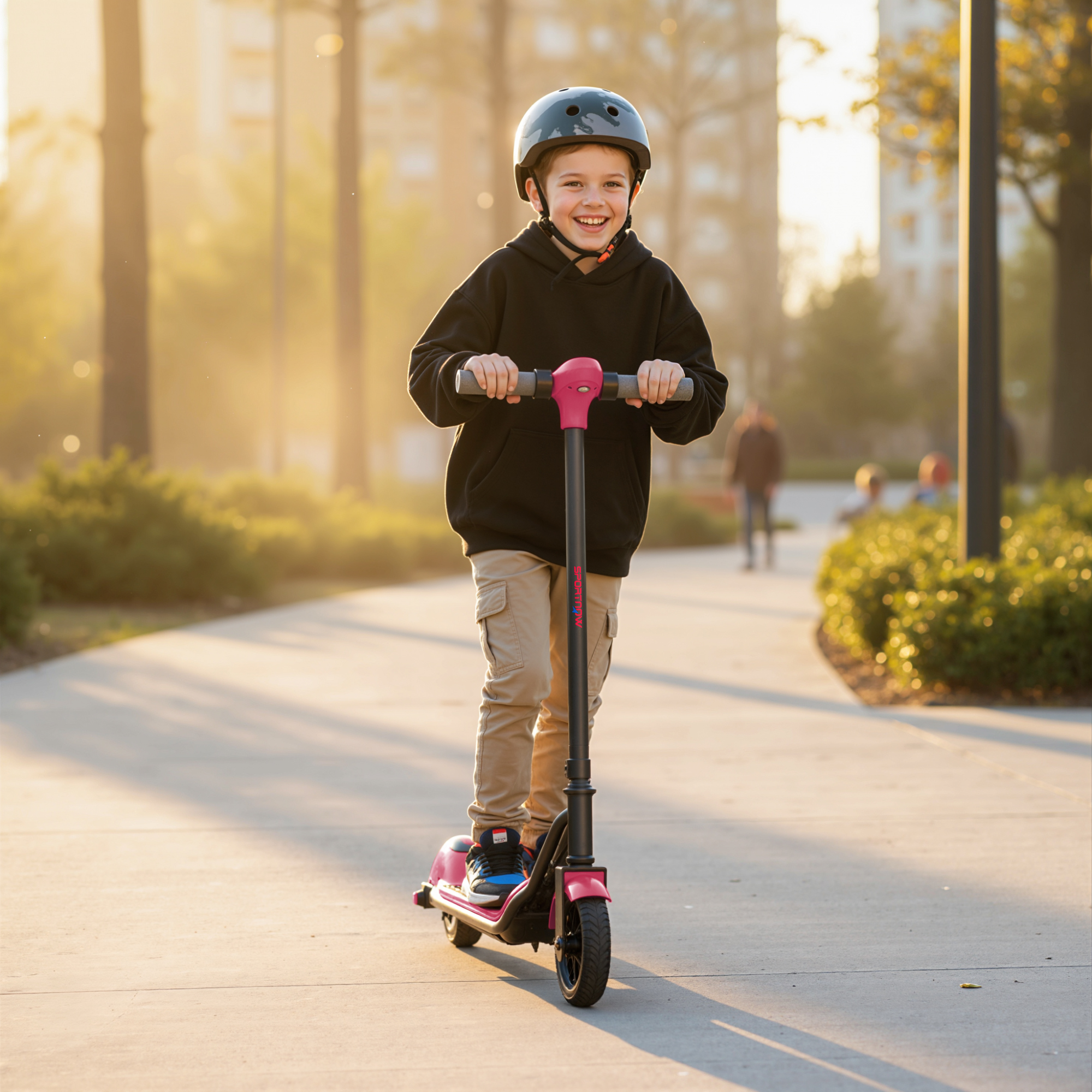 Electric Scooter For Kids, With LED Display, Pink_voghion.com