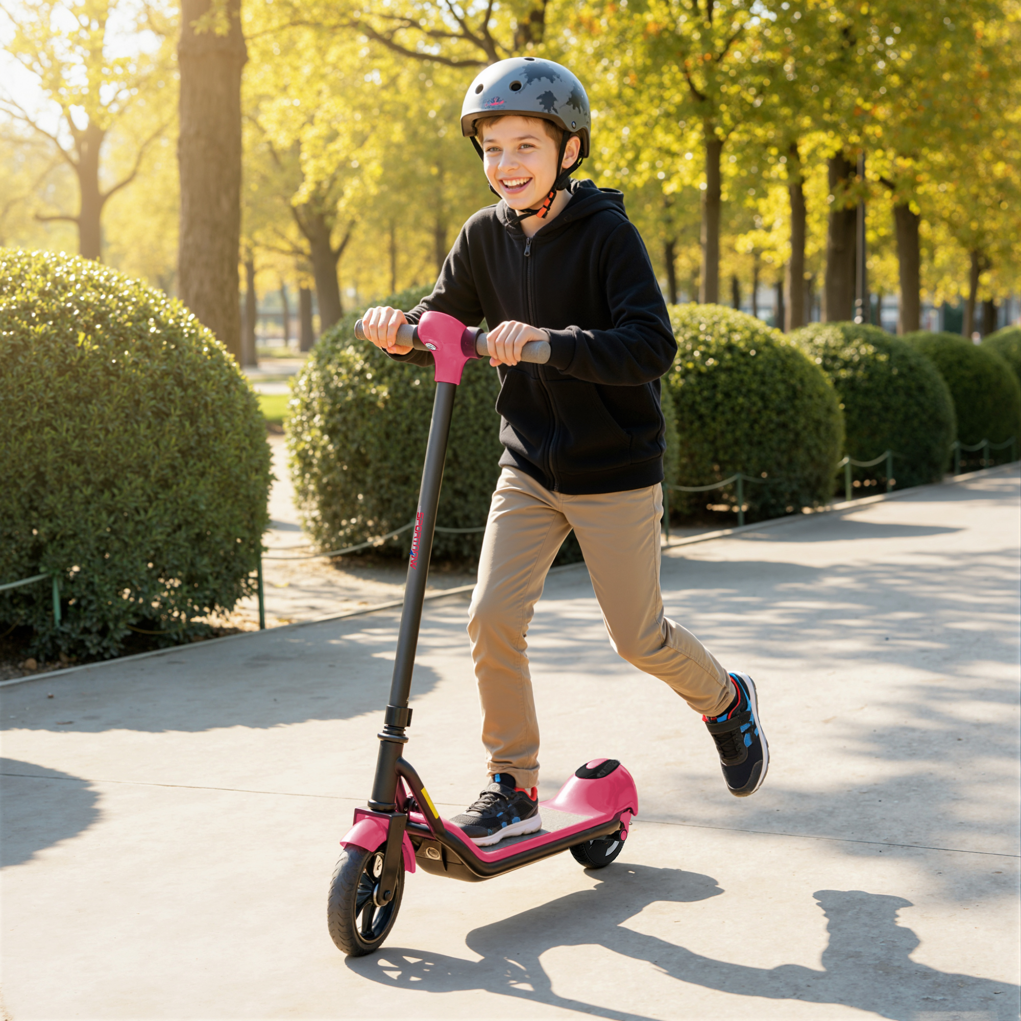Electric Scooter For Kids, With LED Display, Pink_voghion.com