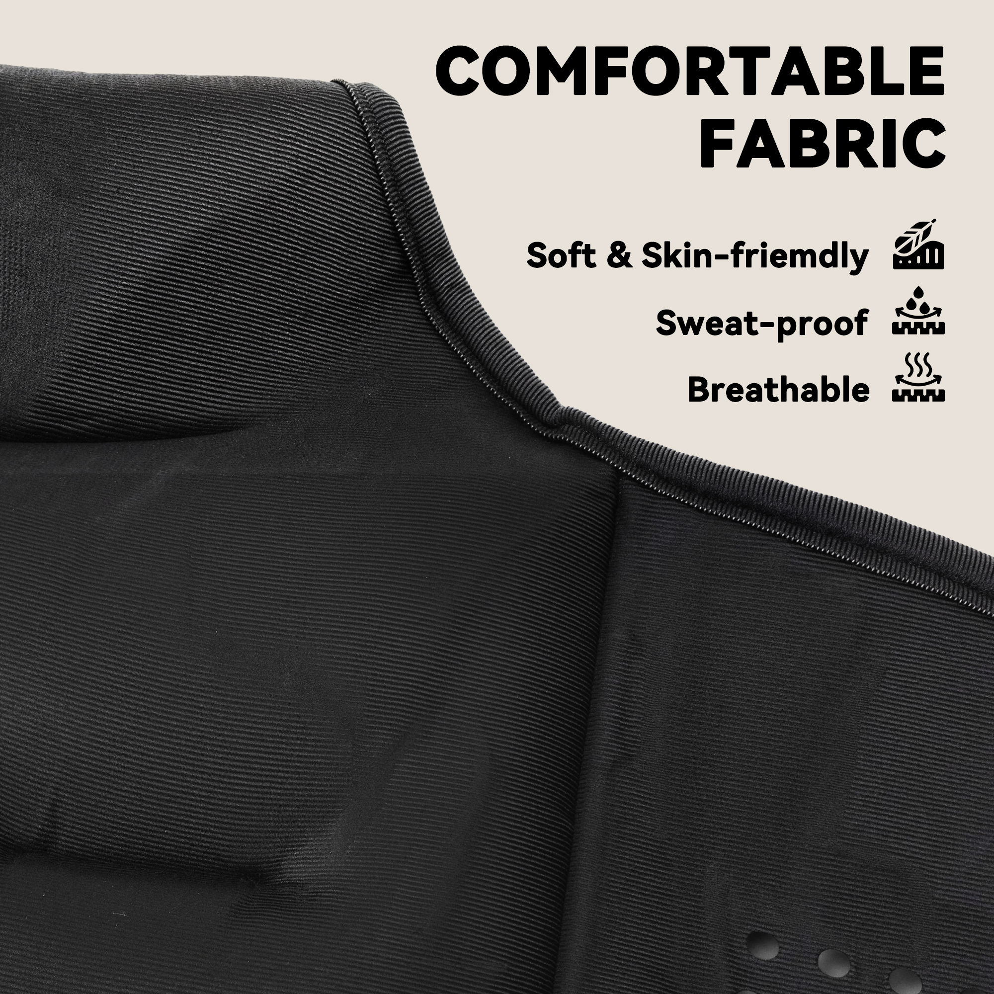 Weighted Vest, 5 Kg Weight Vest With Adjustable Straps, Reflective Strips, Black_voghion.com