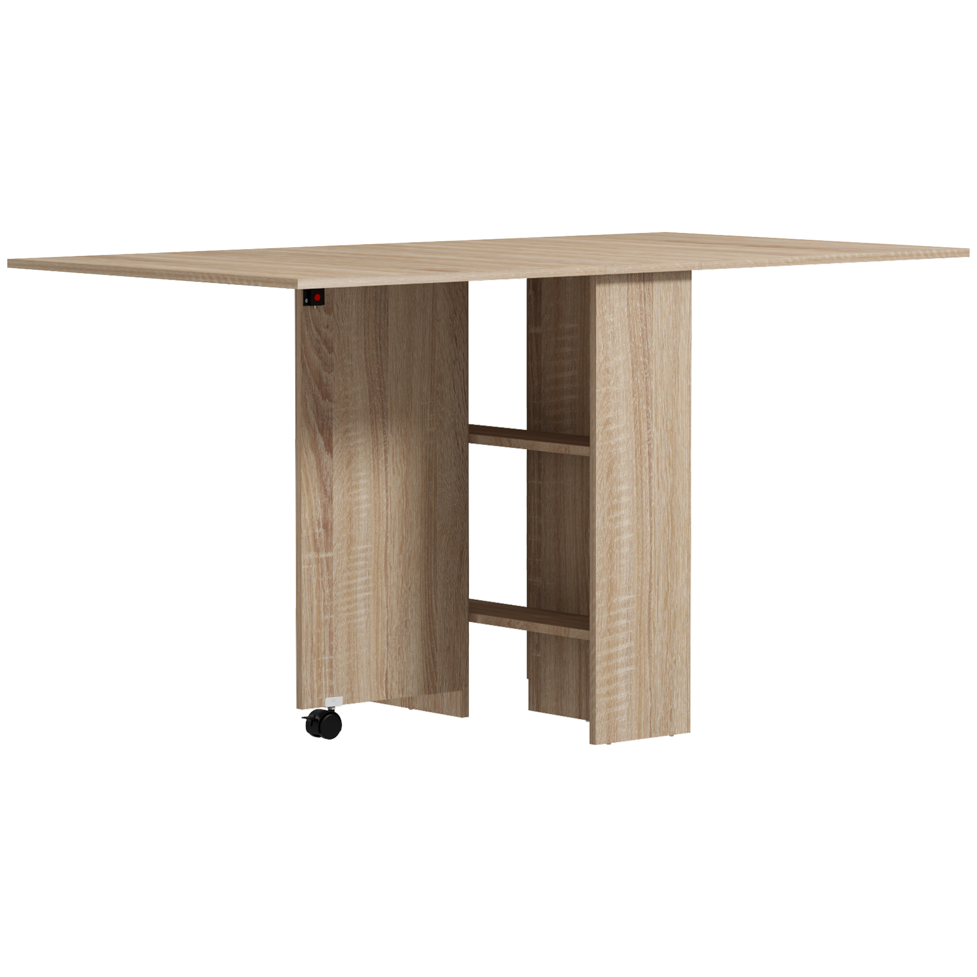 Mesa De Comedor Plegable De Madera Con Alas Abatibles Y Ruedas_voghion.com