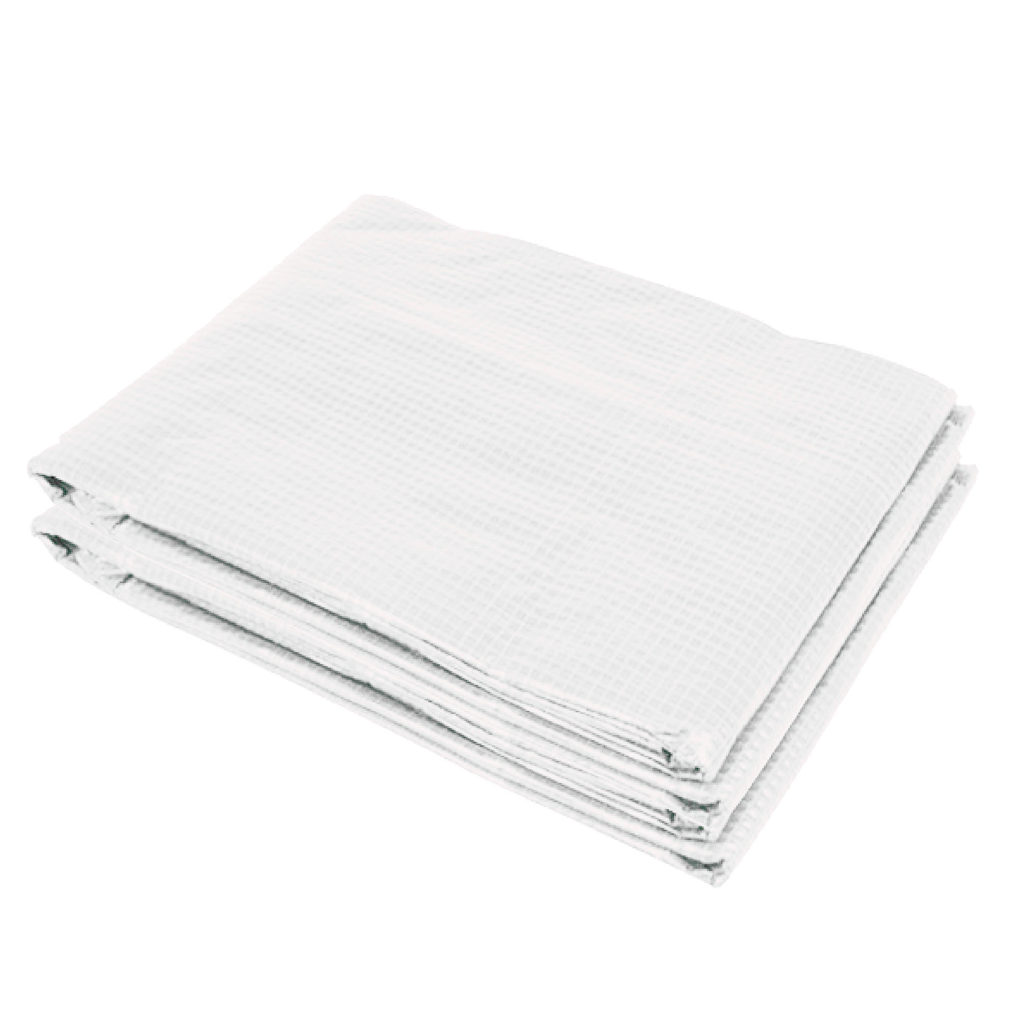 19.7' x 9.8' x 6.6' Plastic Greenhouse Cover Replacement, Heavy Duty Waterproof Tarp for Hoop House, Sheeting with 12 Windows, Door & Reinforcement Grid, White