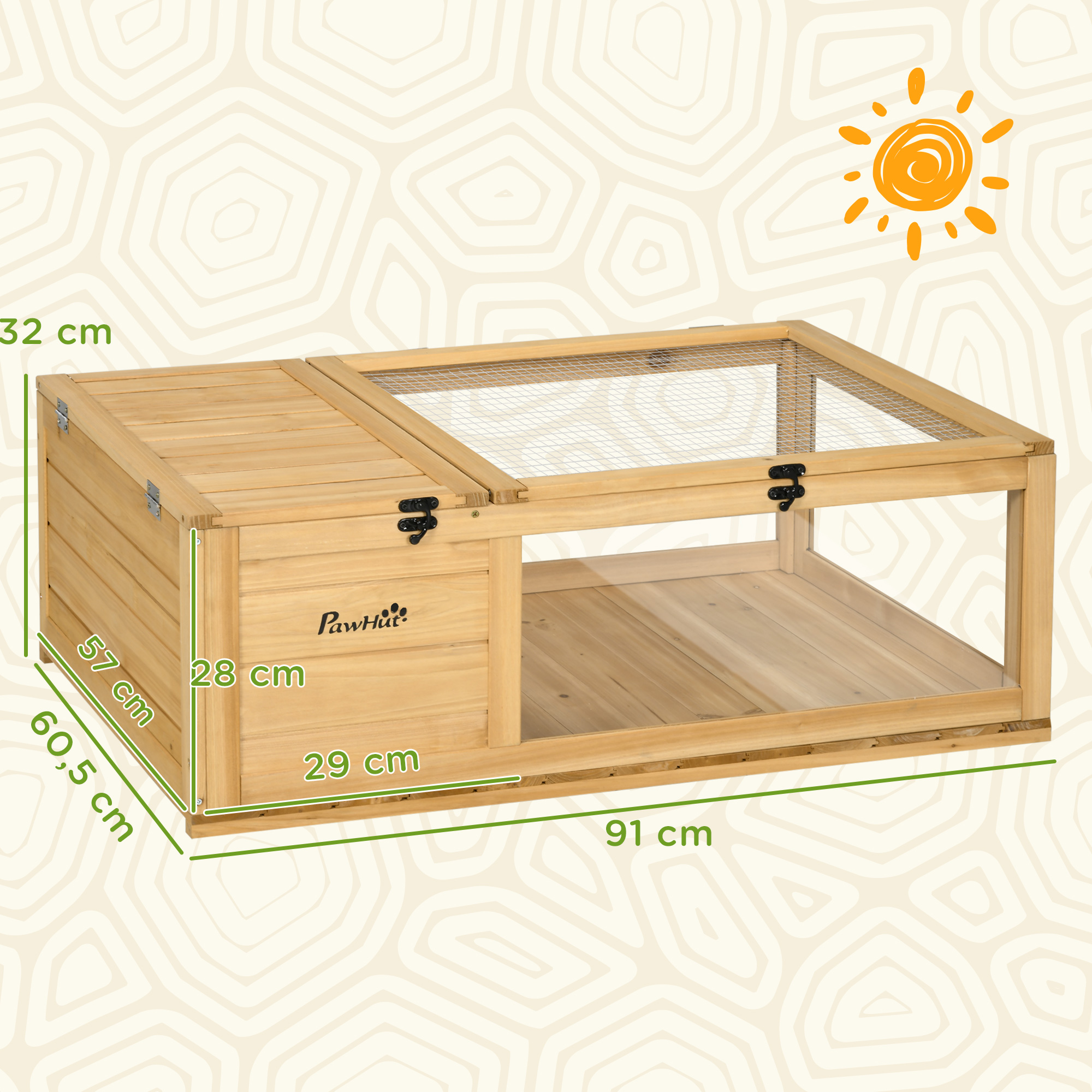 Dimensiones y medidas de la casa para tortugas