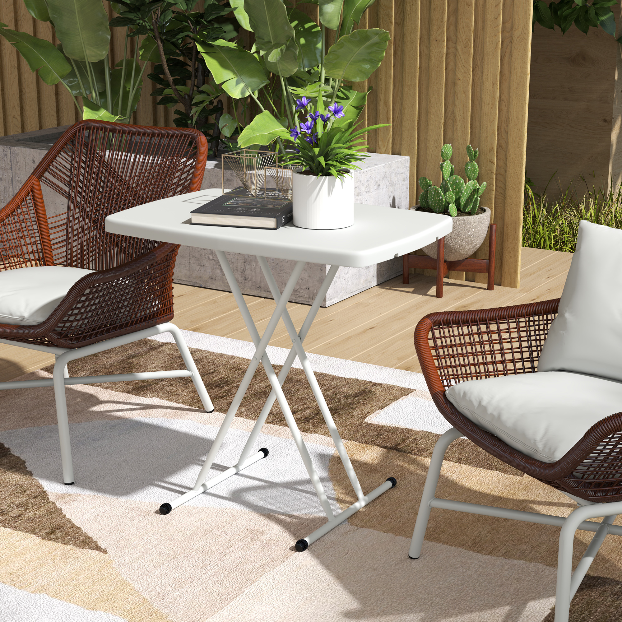 Hauteur réglable table pliante Irovami 6 à 74 cm