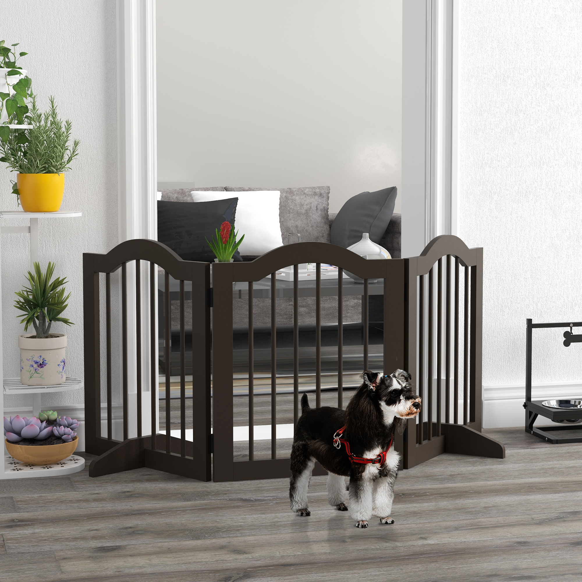 Barrera de seguridad plegable para perros pequeños 3 paneles_voghion.com