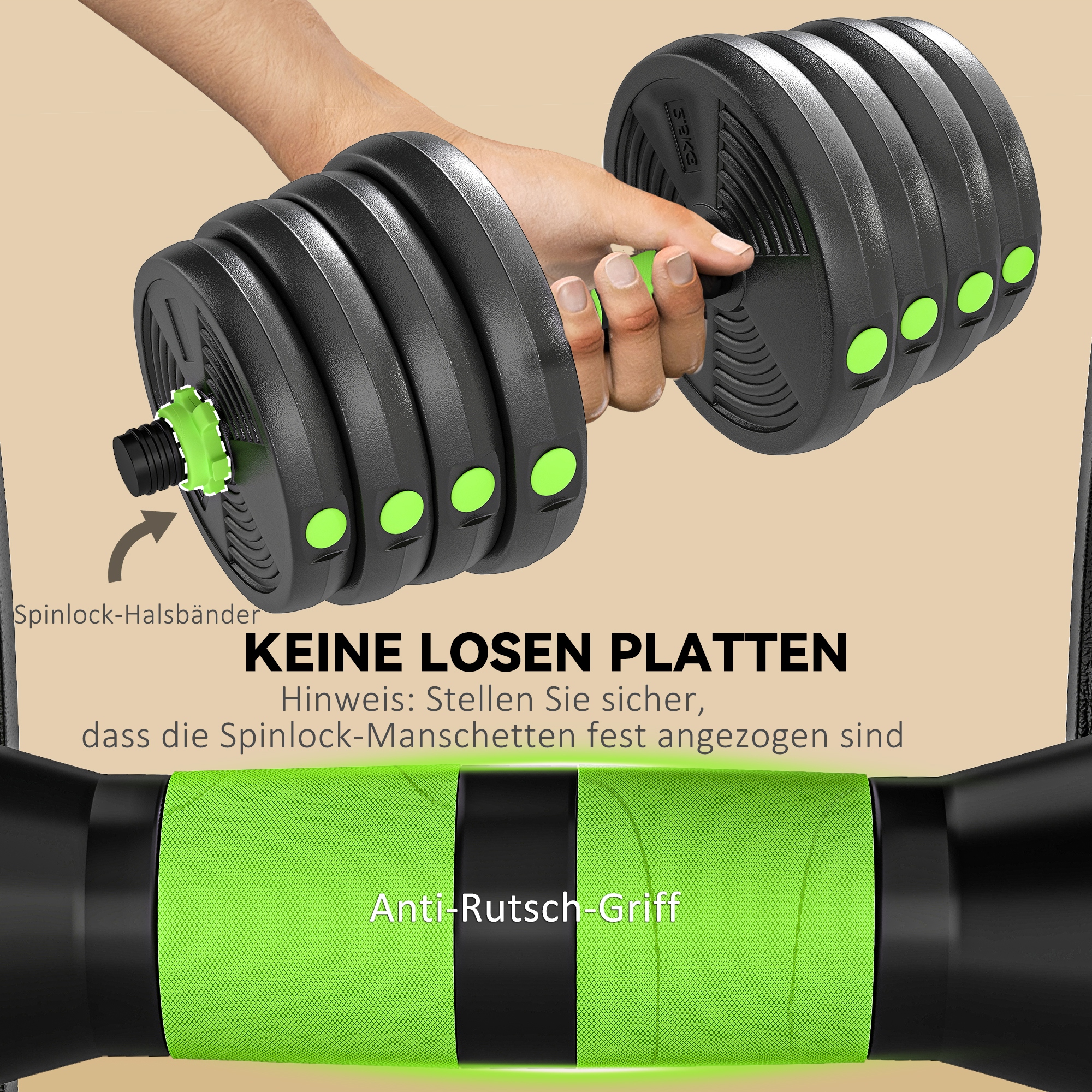 Adjustable Dumbbell And Barbell Set For Home Gym Strength Training_voghion.com