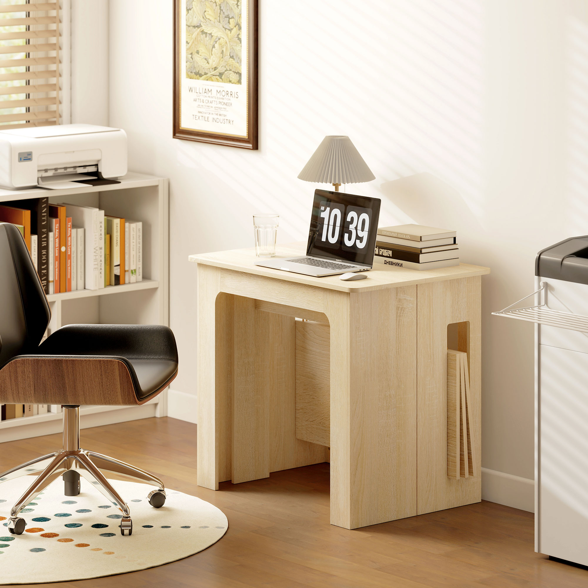 Esstisch, Klapptisch, Ausziehtisch, Esstisch, Spanplatte, 60–180 x 85 x 75 cm, Natur_voghion.com