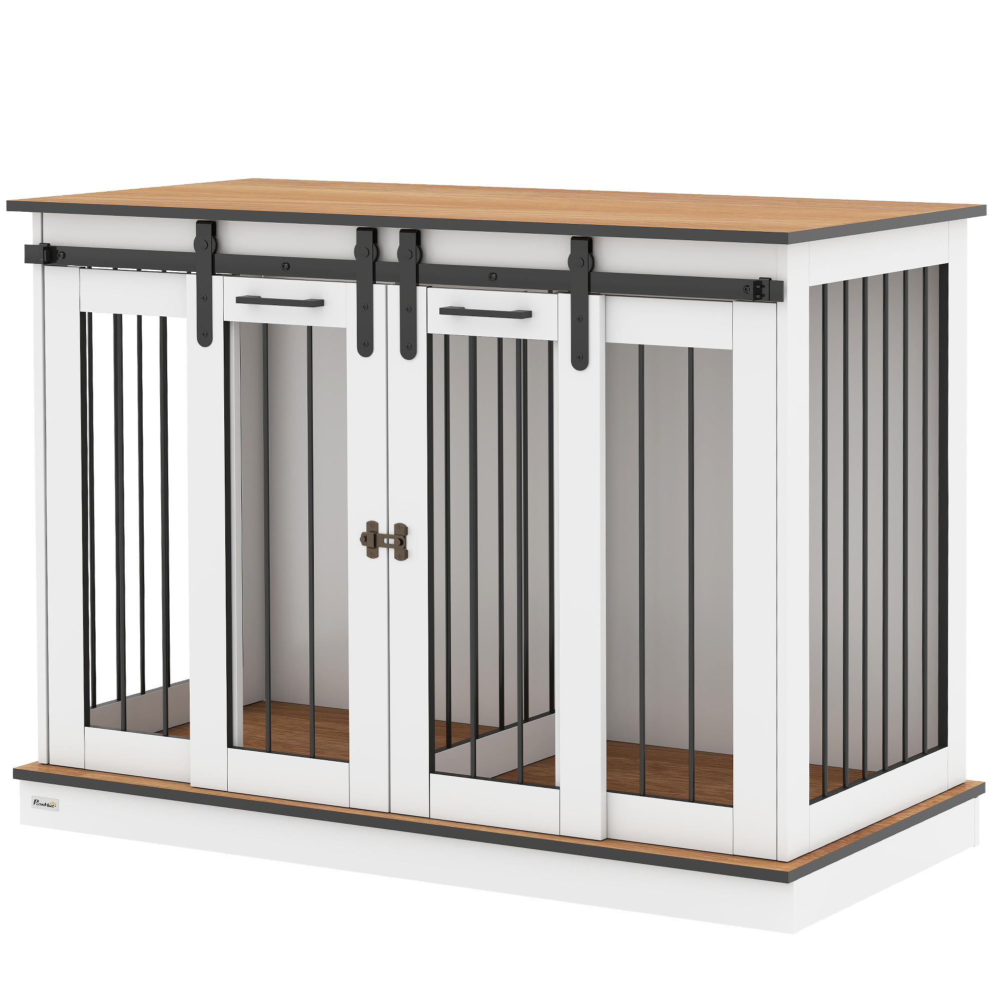 Cage pour chien meubles – vue d'ensemble style fermier