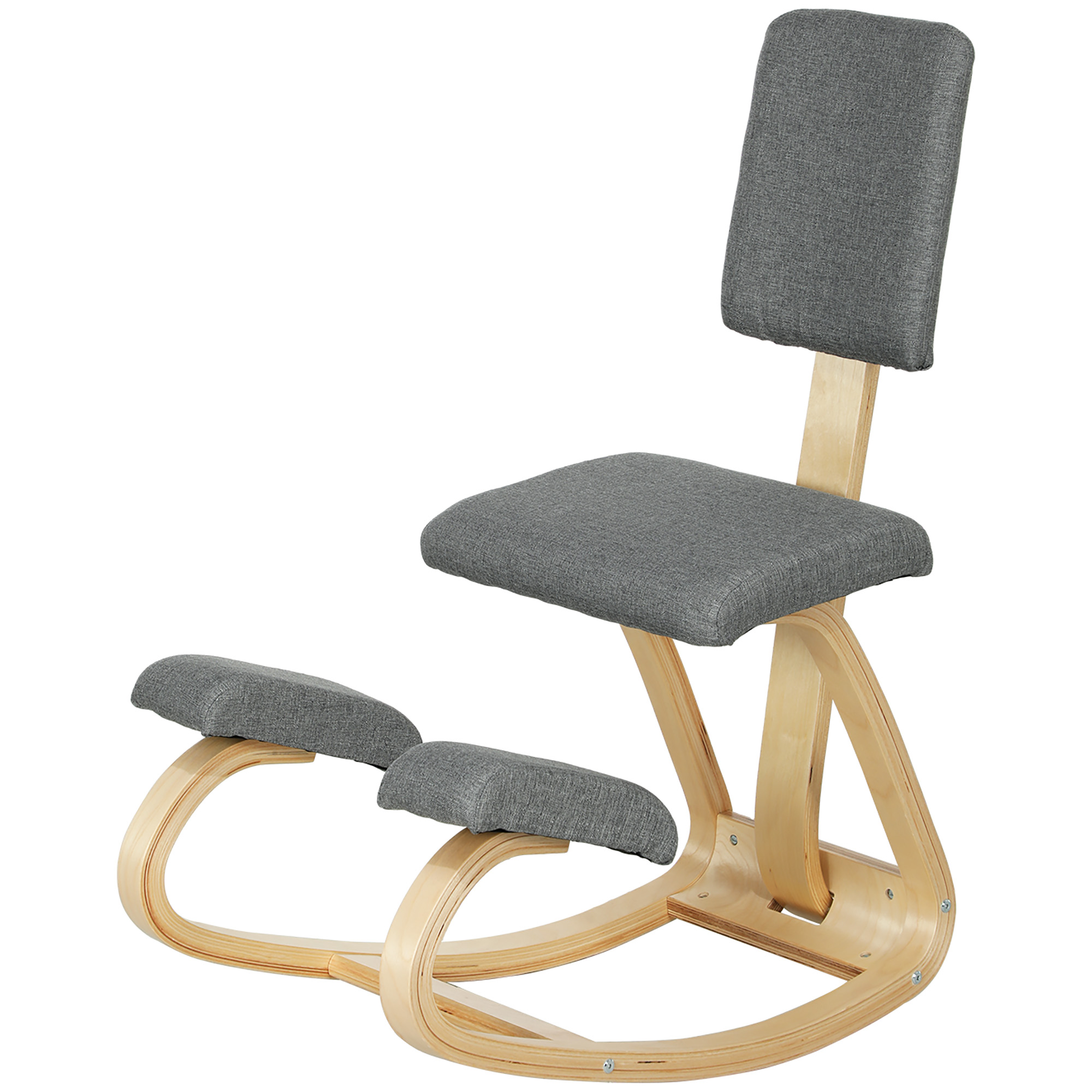 Detalle de la silla ergonómica para arrodillarse