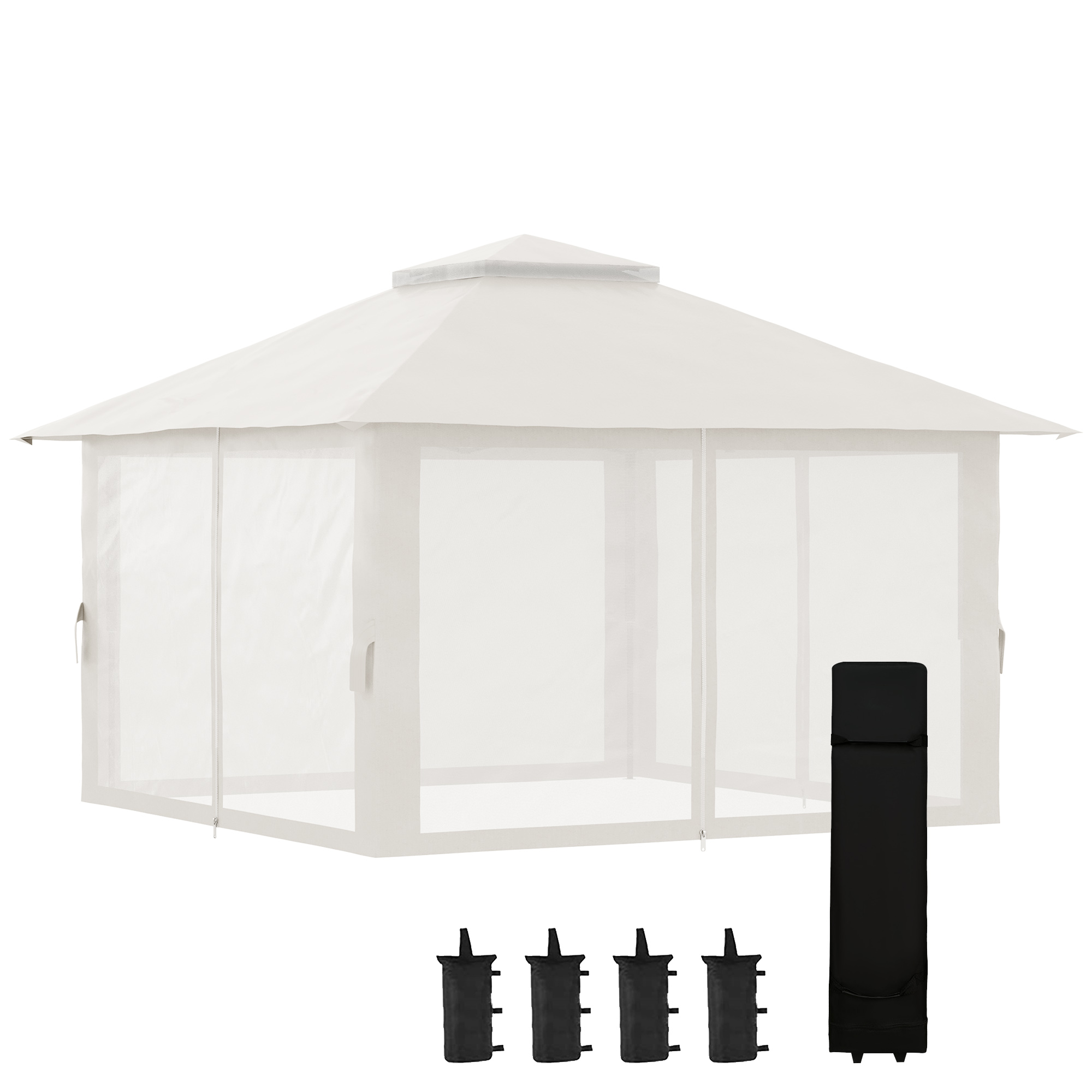 Carpa Plegable Pop-up Con Altura Ajustable Protección Uv Doble Techo_voghion.com