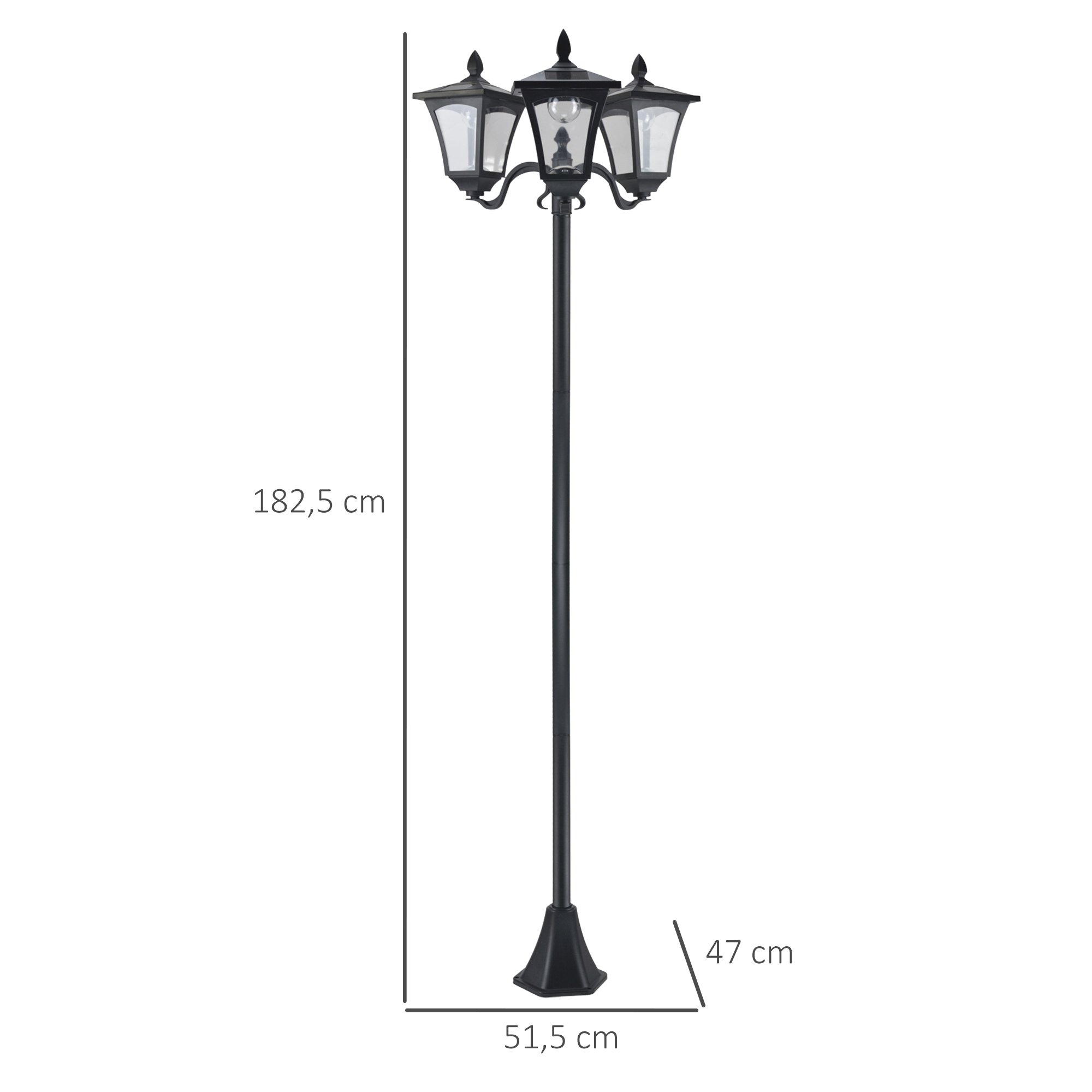 Lampe solaire Irovami en situation dans un jardin