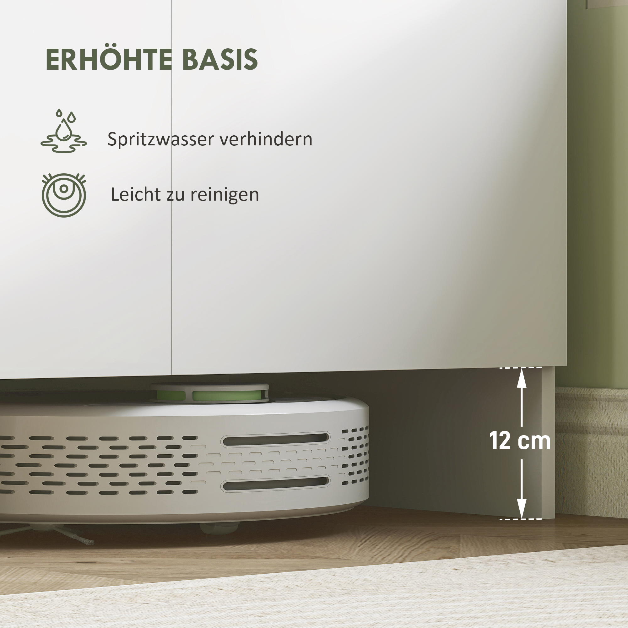 Küchenschrank, 4 Schränke, 6 Türen, 12 Scharniere, Arbeitsplatte, Spanplatte, Weiß_voghion.com