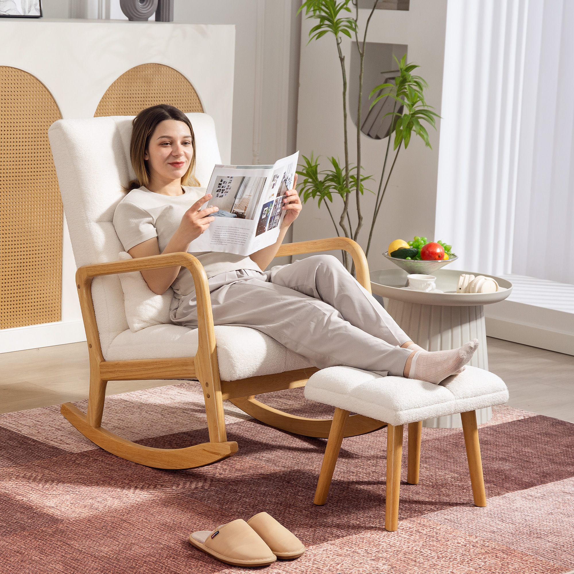 silla mecedora para sala de estar, relajación