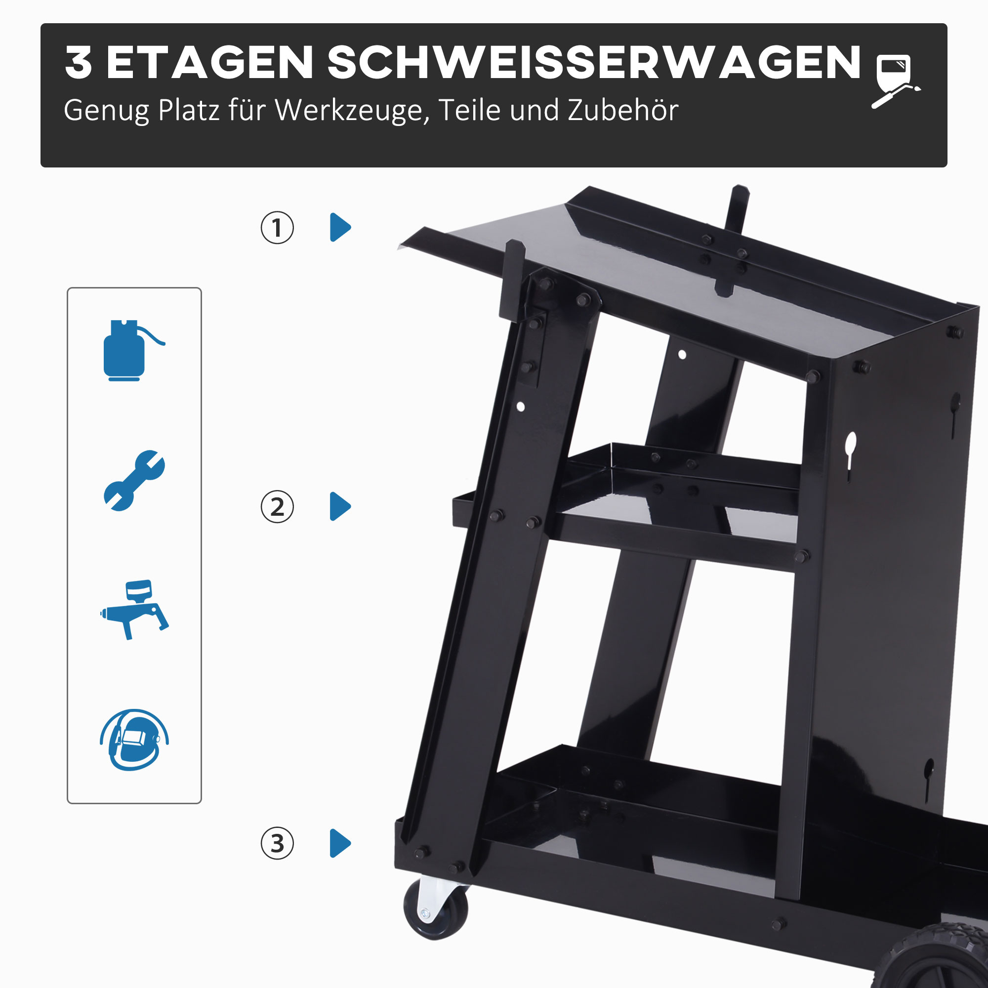3 étagères de rangement - organisation optimale