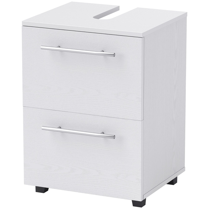 Badezimmerschrank. Waschbecken-Kommode Mit Schublade. Compact. Spanplatte. Blanc_voghion.com