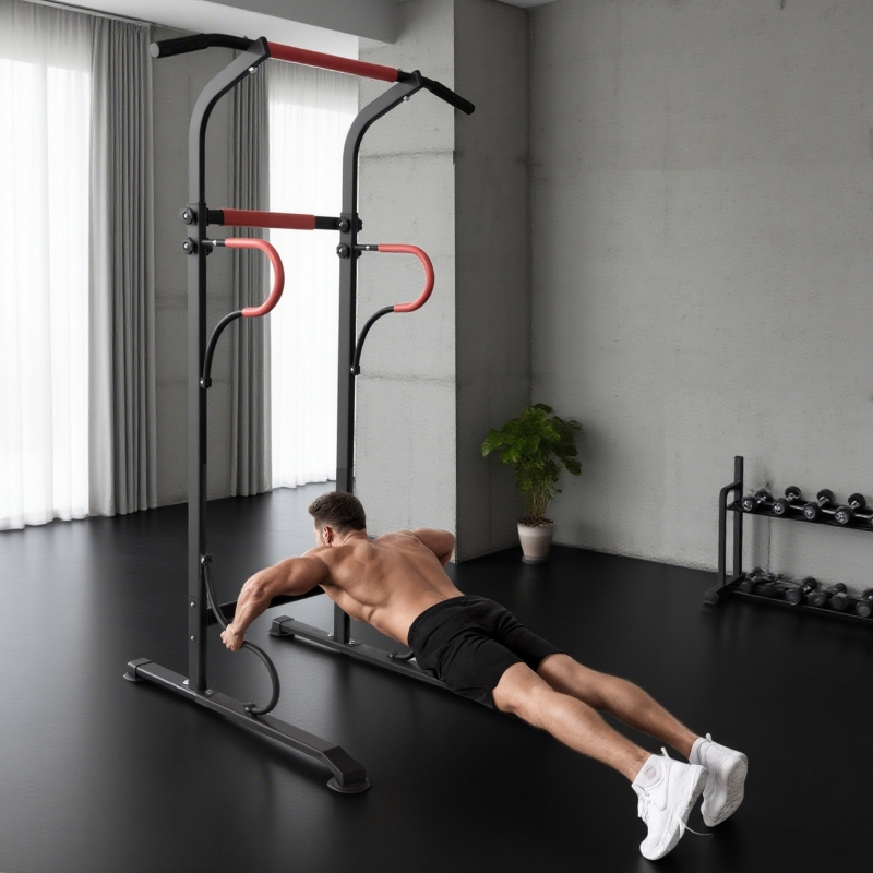 Multi-Function Home Gym Power Tower – Adjustable Height Dip Station & Pull Up Bar With Suction Cups For Stability_voghion.com