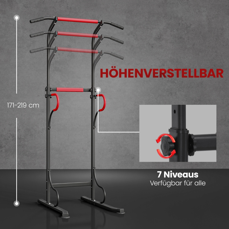 Multi-Function Home Gym Power Tower – Adjustable Height Dip Station & Pull Up Bar With Suction Cups For Stability_voghion.com