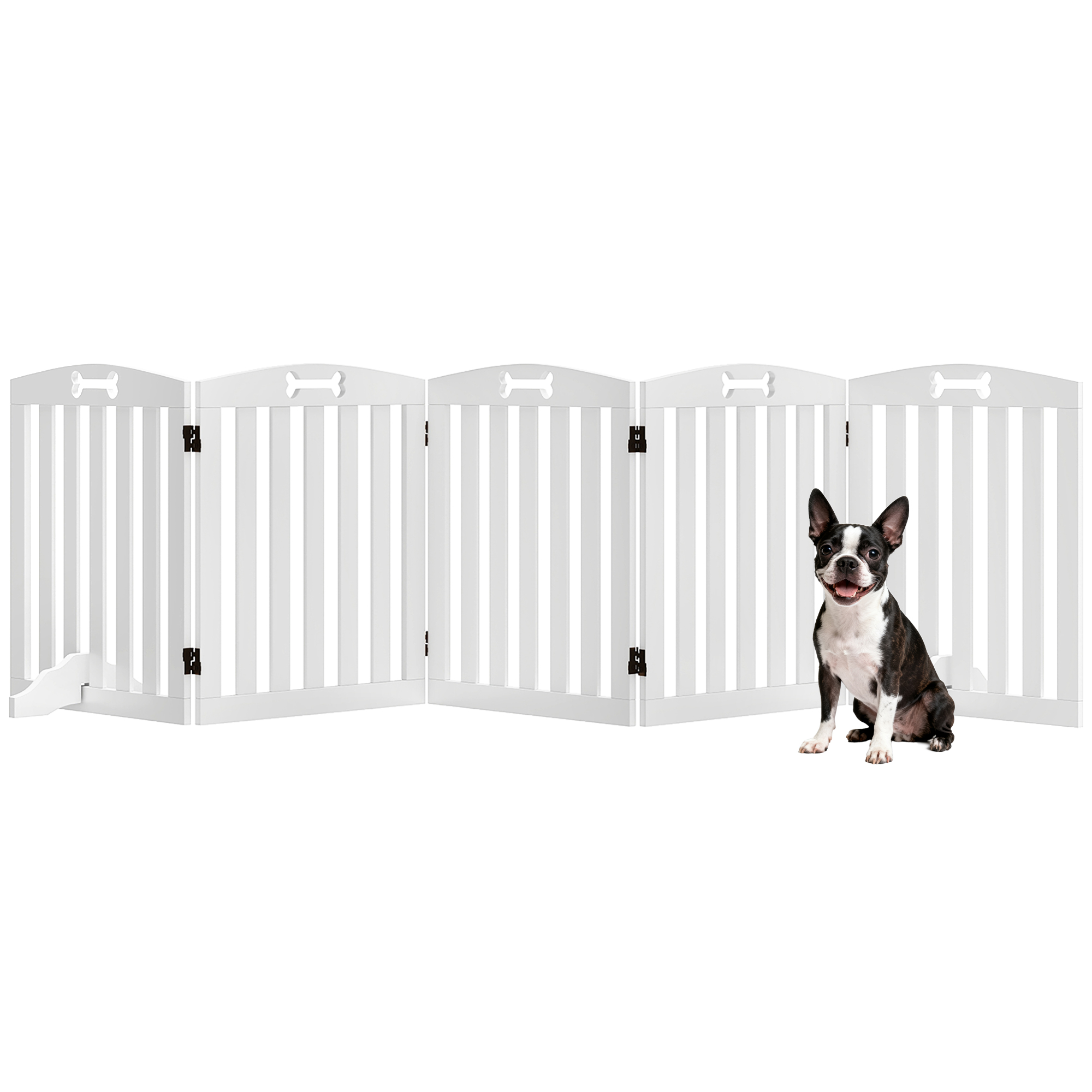 5-panel freestanding dog gate