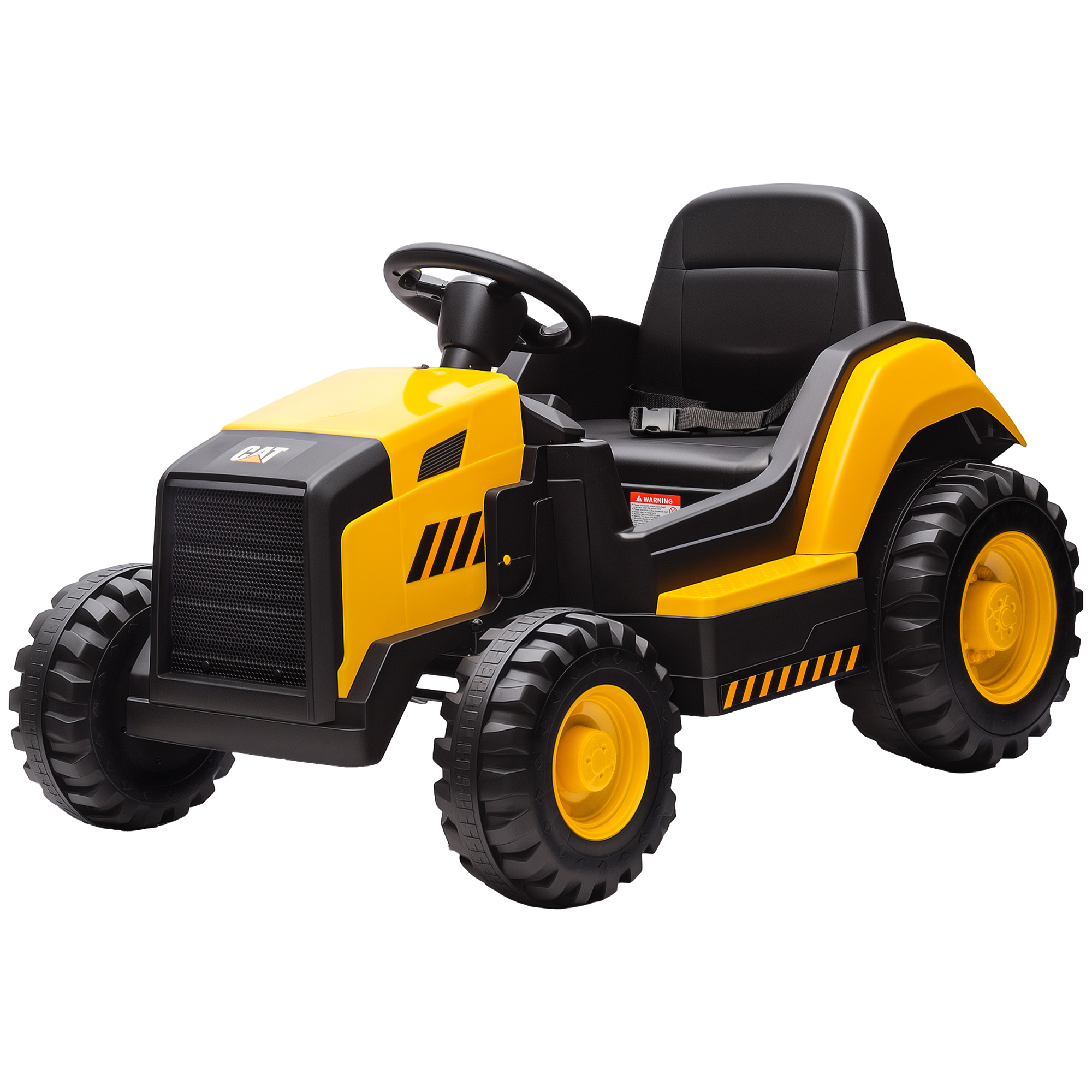 Descripción general del coche eléctrico infantil CAT amarillo